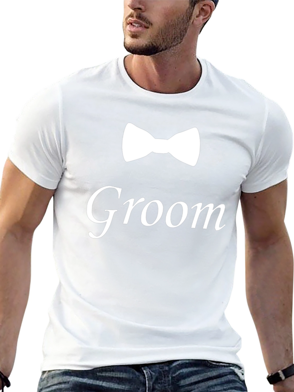 Groom Bow Tie T-Shirt - Wedding Party Tee