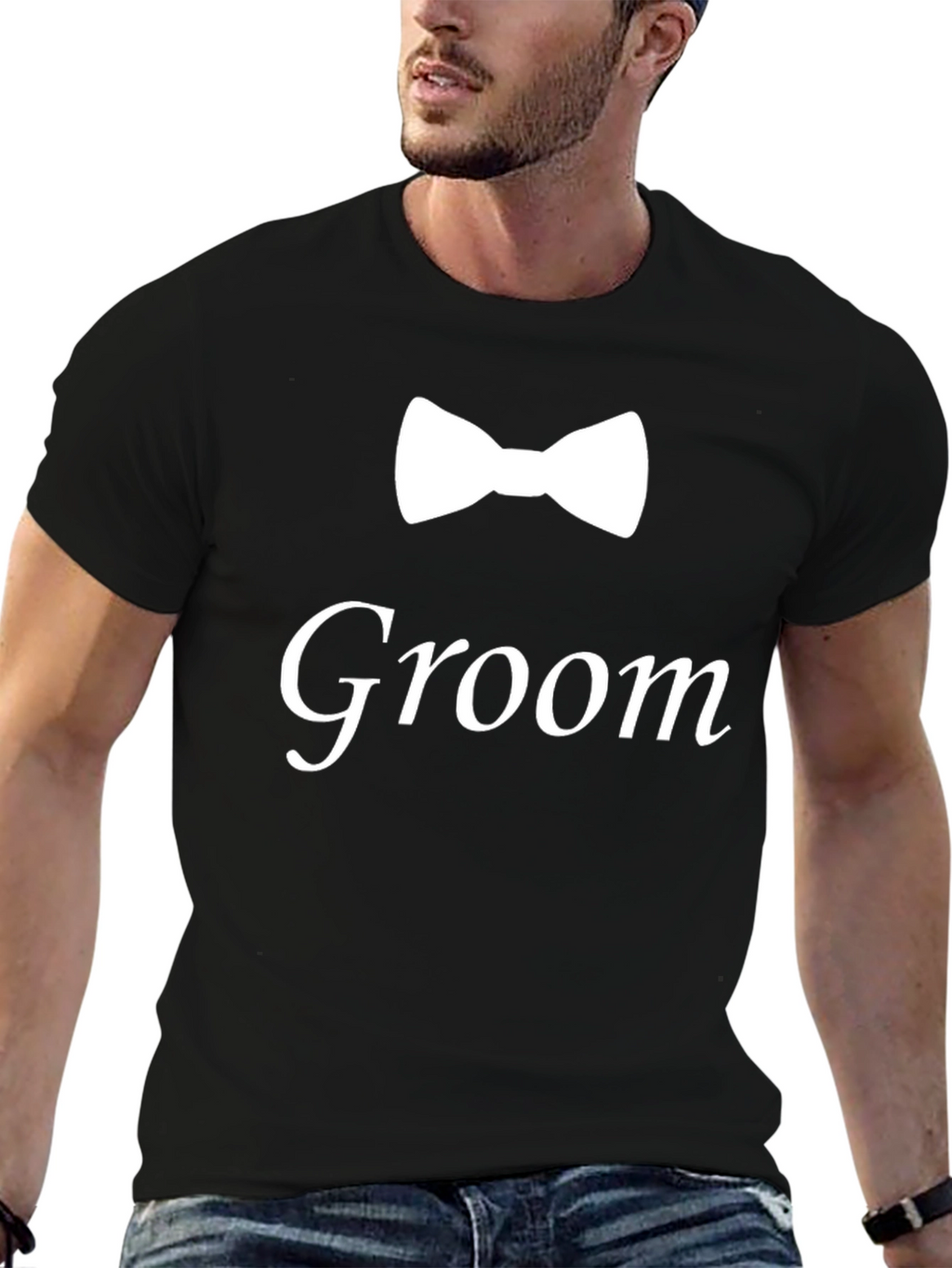 Groom Bow Tie T-Shirt - Wedding Party Tee