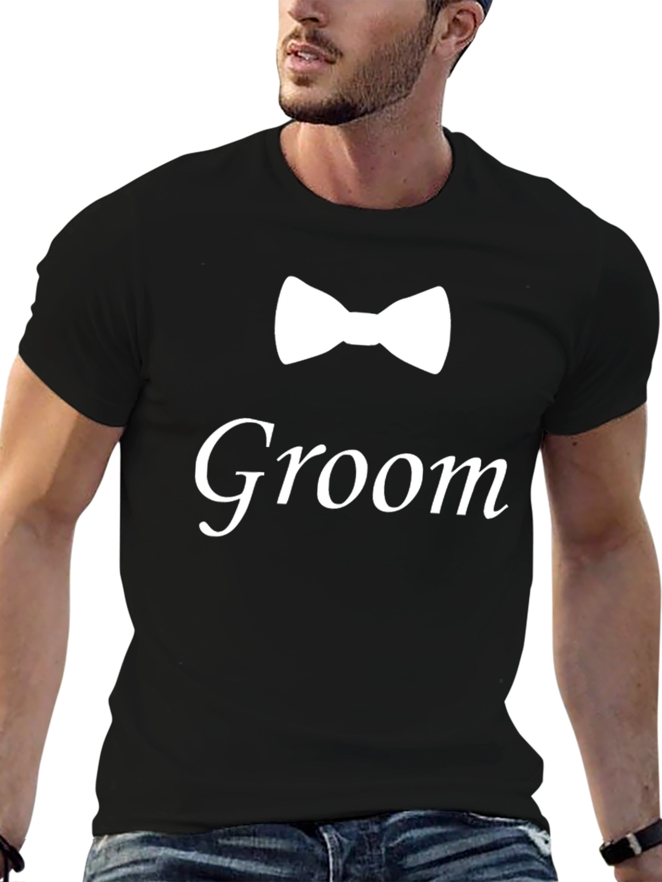 Groom Bow Tie T-Shirt - Wedding Party Tee