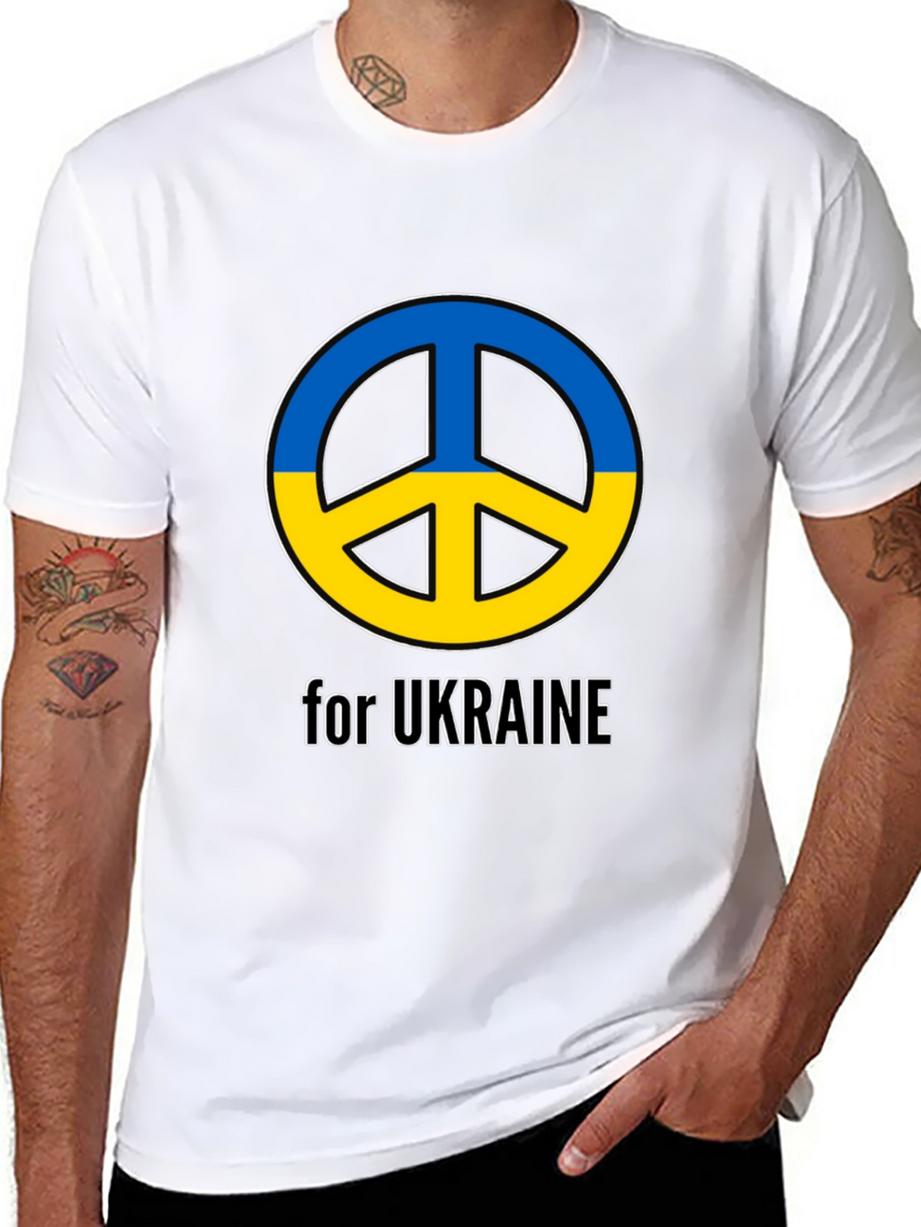 Ukraine Peace Sign T-Shirt - Support Ukraine!