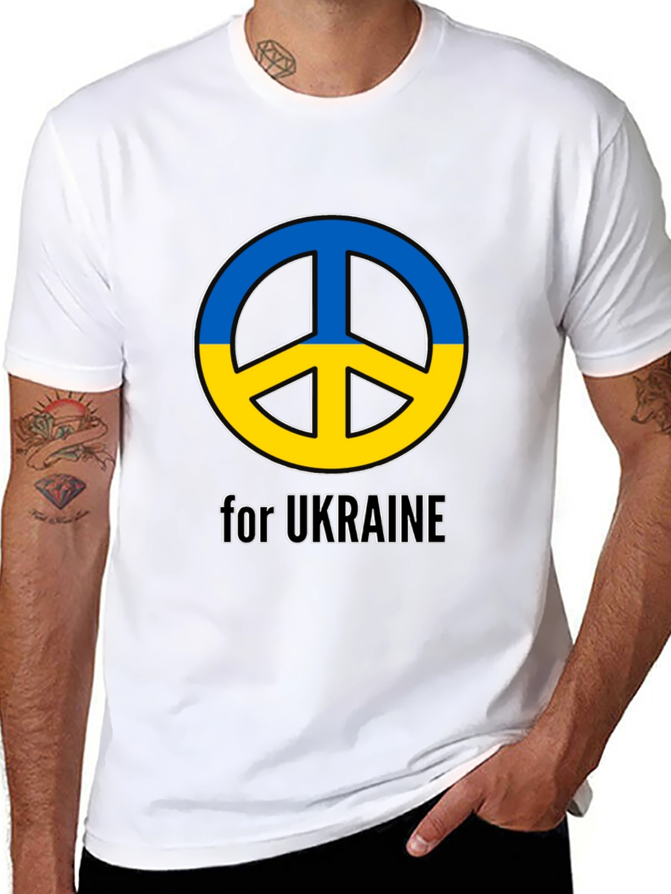 Ukraine Peace Sign T-Shirt - Support Ukraine!