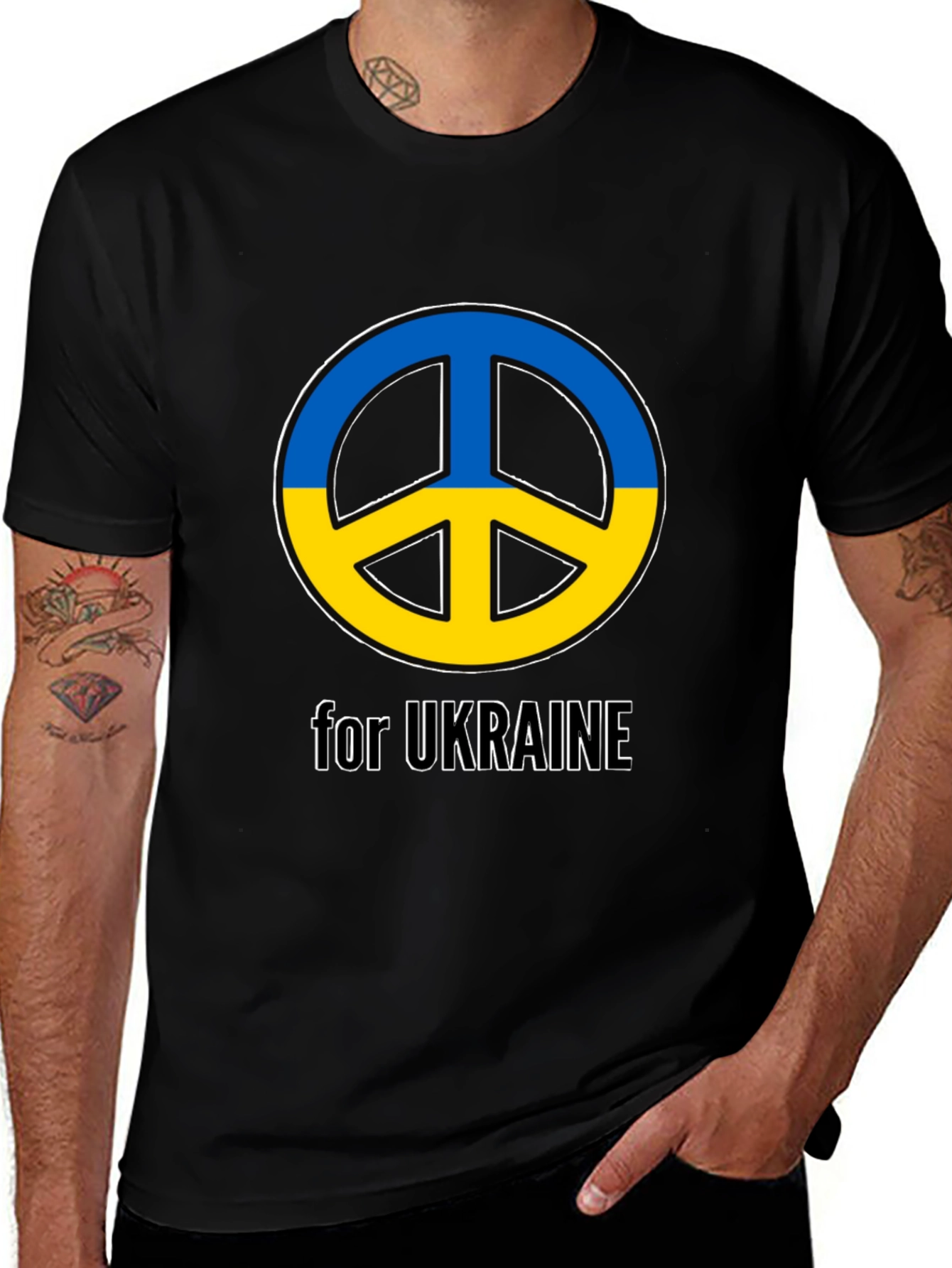 Ukraine Peace Sign T-Shirt - Support Ukraine!