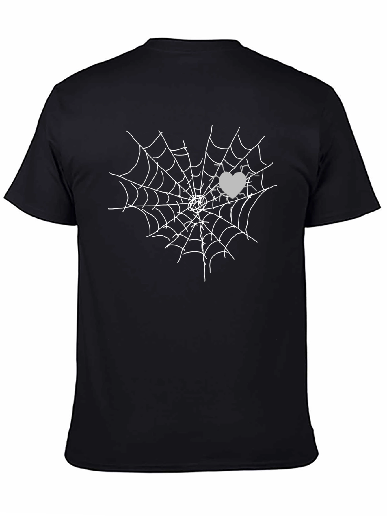 Heart in Web Tee - Black Graphic T-Shirt