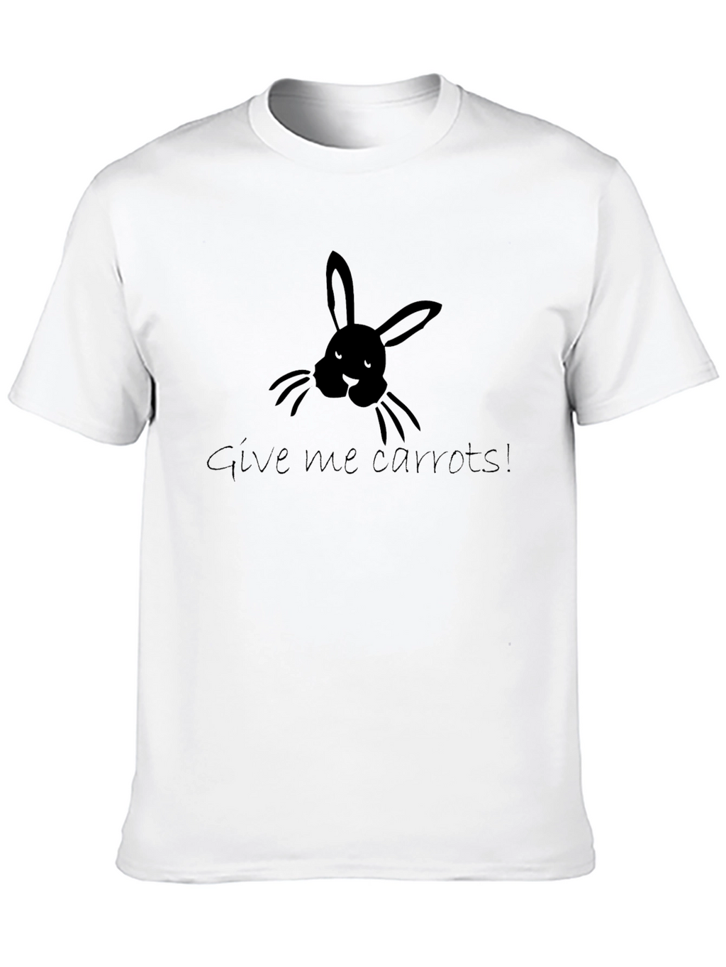 Bunny Give me carrots! Black T-Shirt