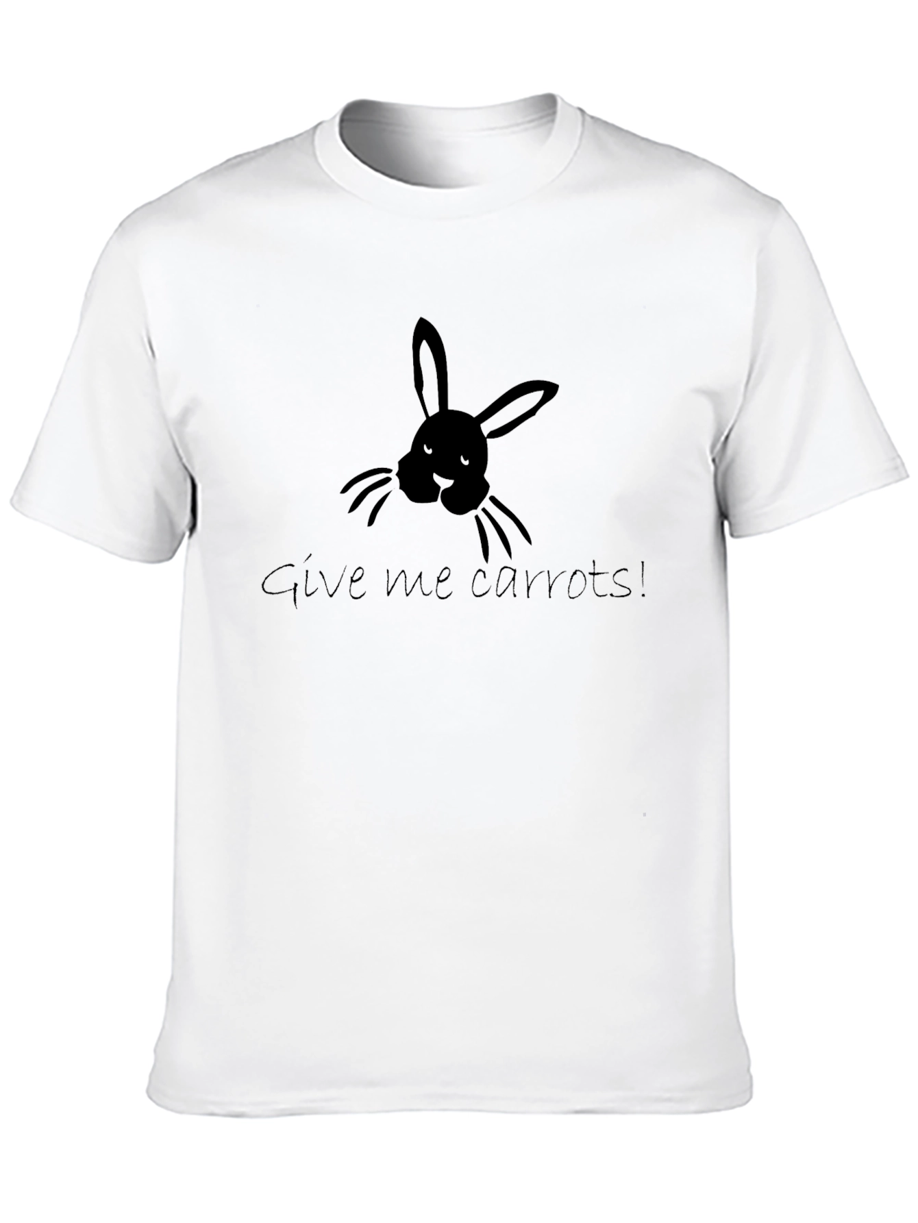Bunny Give me carrots! Black T-Shirt
