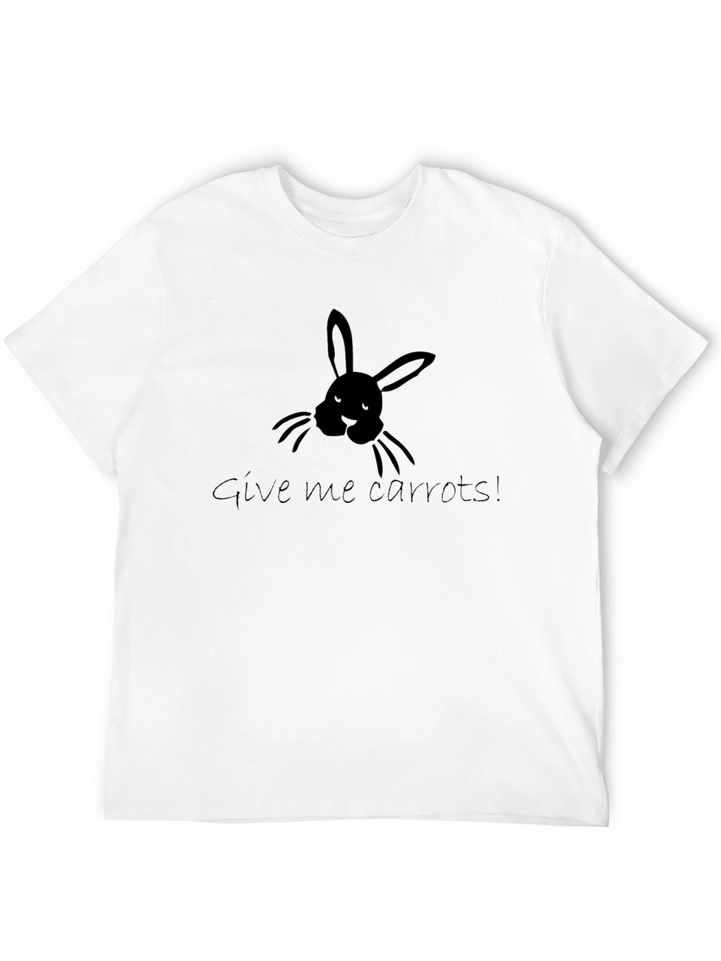 Bunny Give me carrots! Black T-Shirt