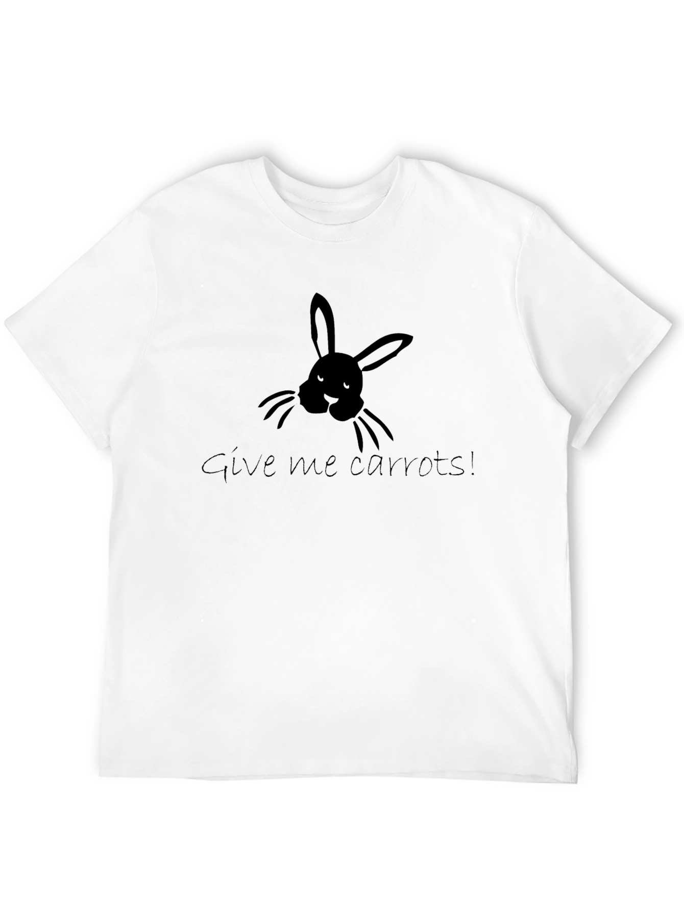 Bunny Give me carrots! Black T-Shirt