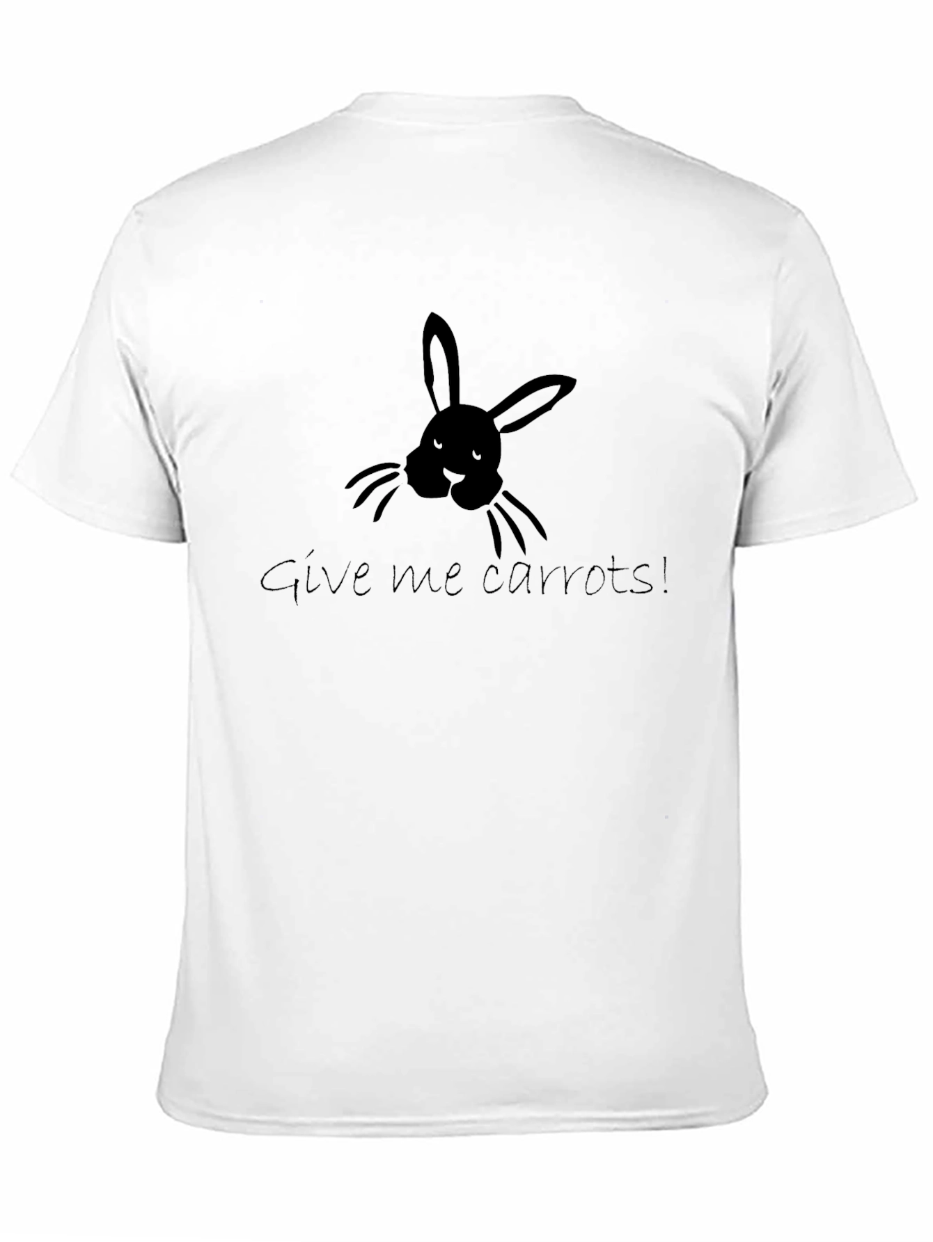 Bunny Give me carrots! Black T-Shirt