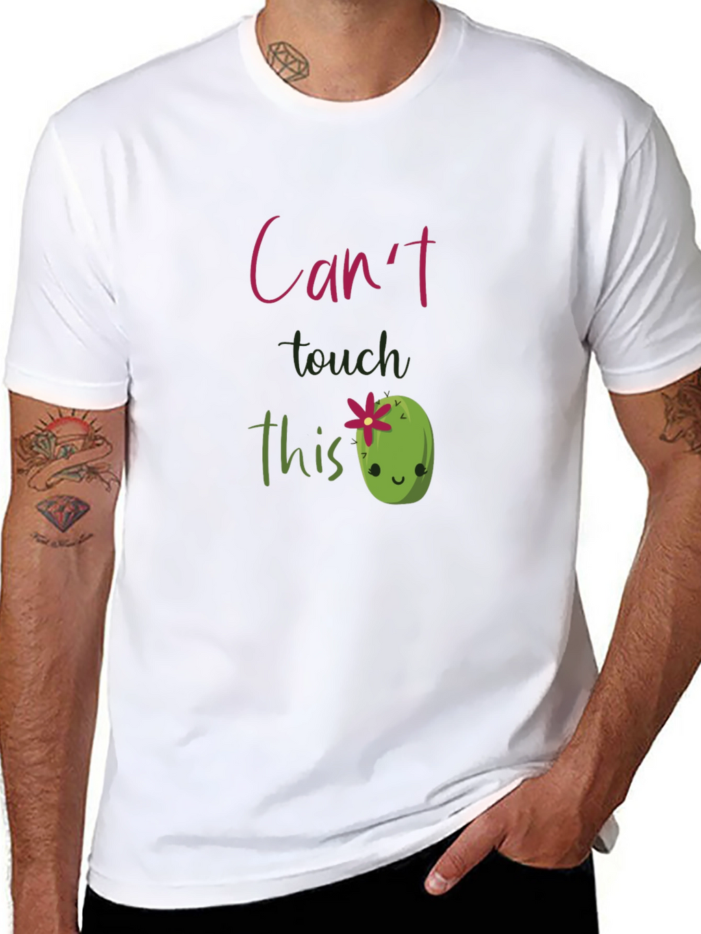 Cute Cactus T-Shirt - Cant Touch This
