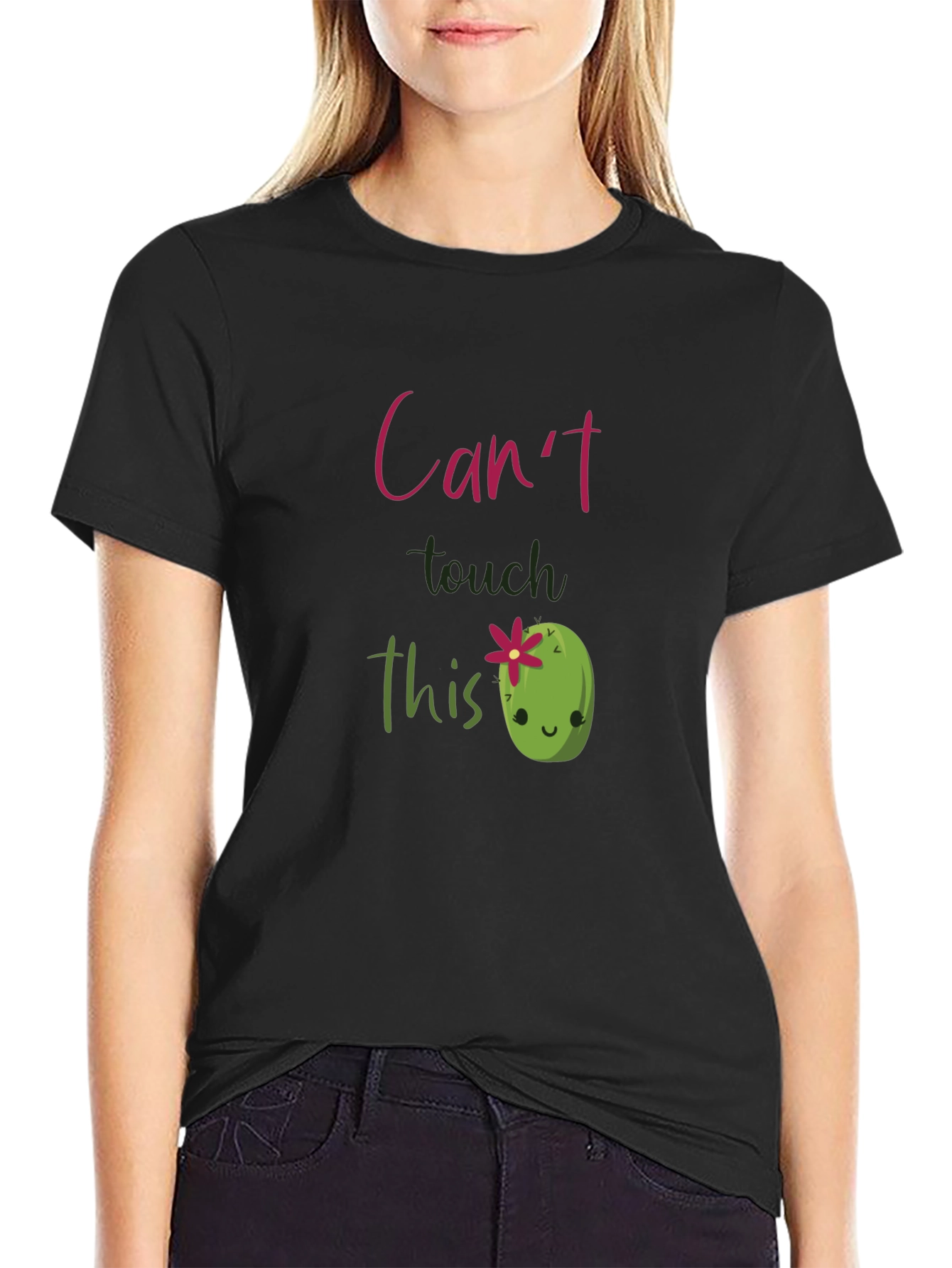 Cute Cactus T-Shirt - Cant Touch This