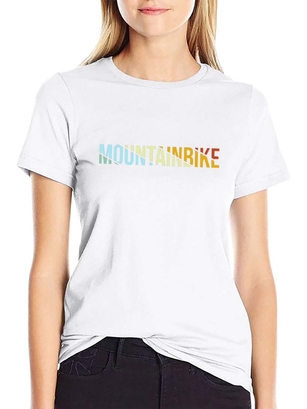 Mountain Bike Graphic Tee - Black Casual T-Shirt