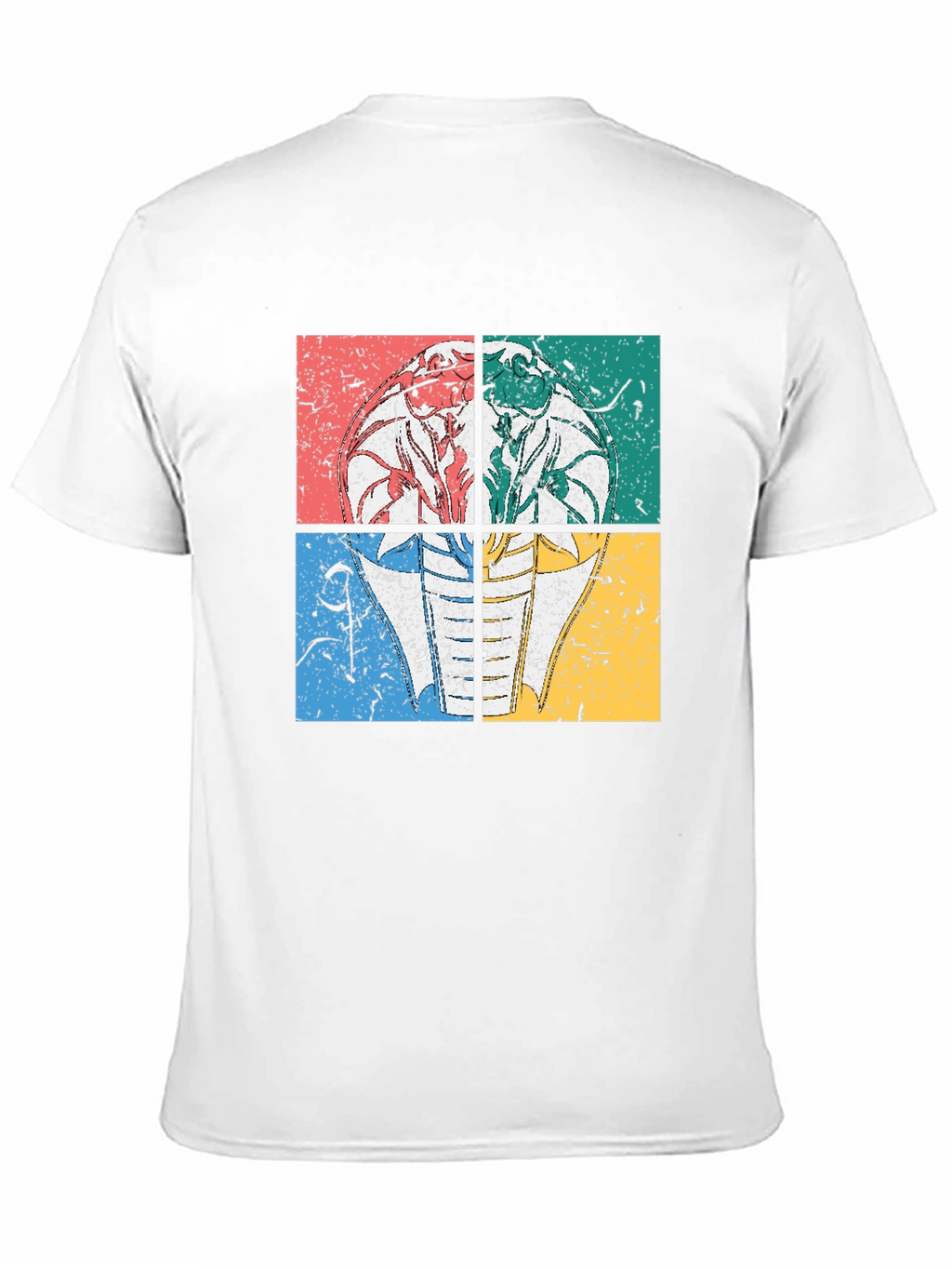 Retro Cobra Graphic Tee - Distressed Design