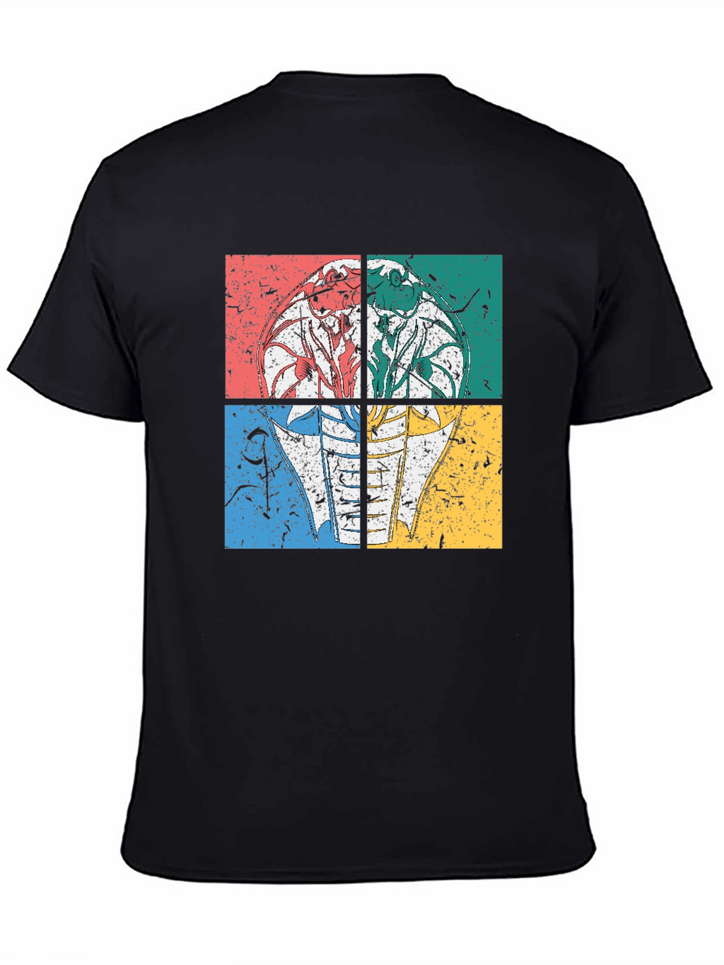 Retro Cobra Graphic Tee - Distressed Design