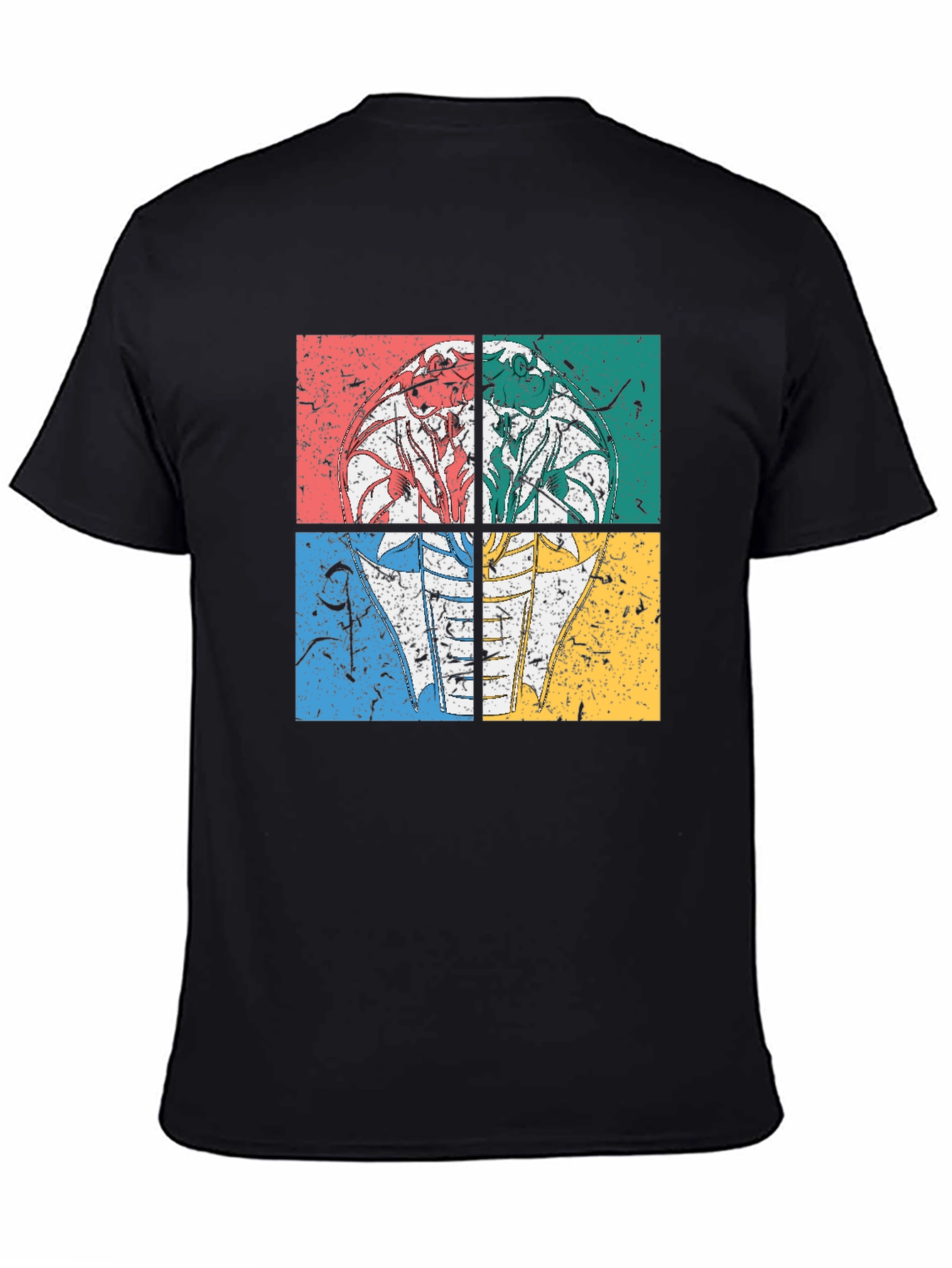 Retro Cobra Graphic Tee - Distressed Design