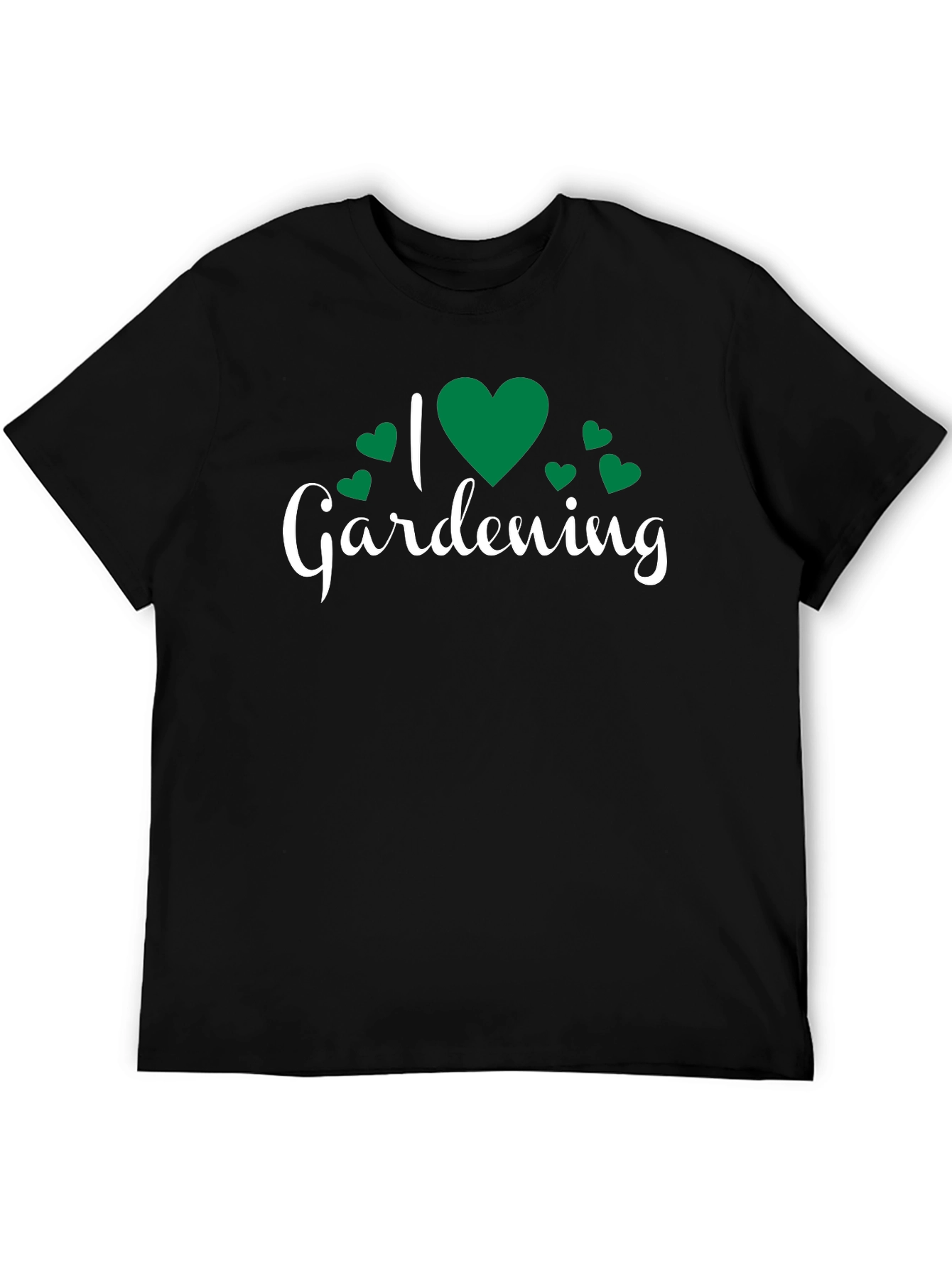 I Love Gardening T-Shirt - Black Cotton Tee