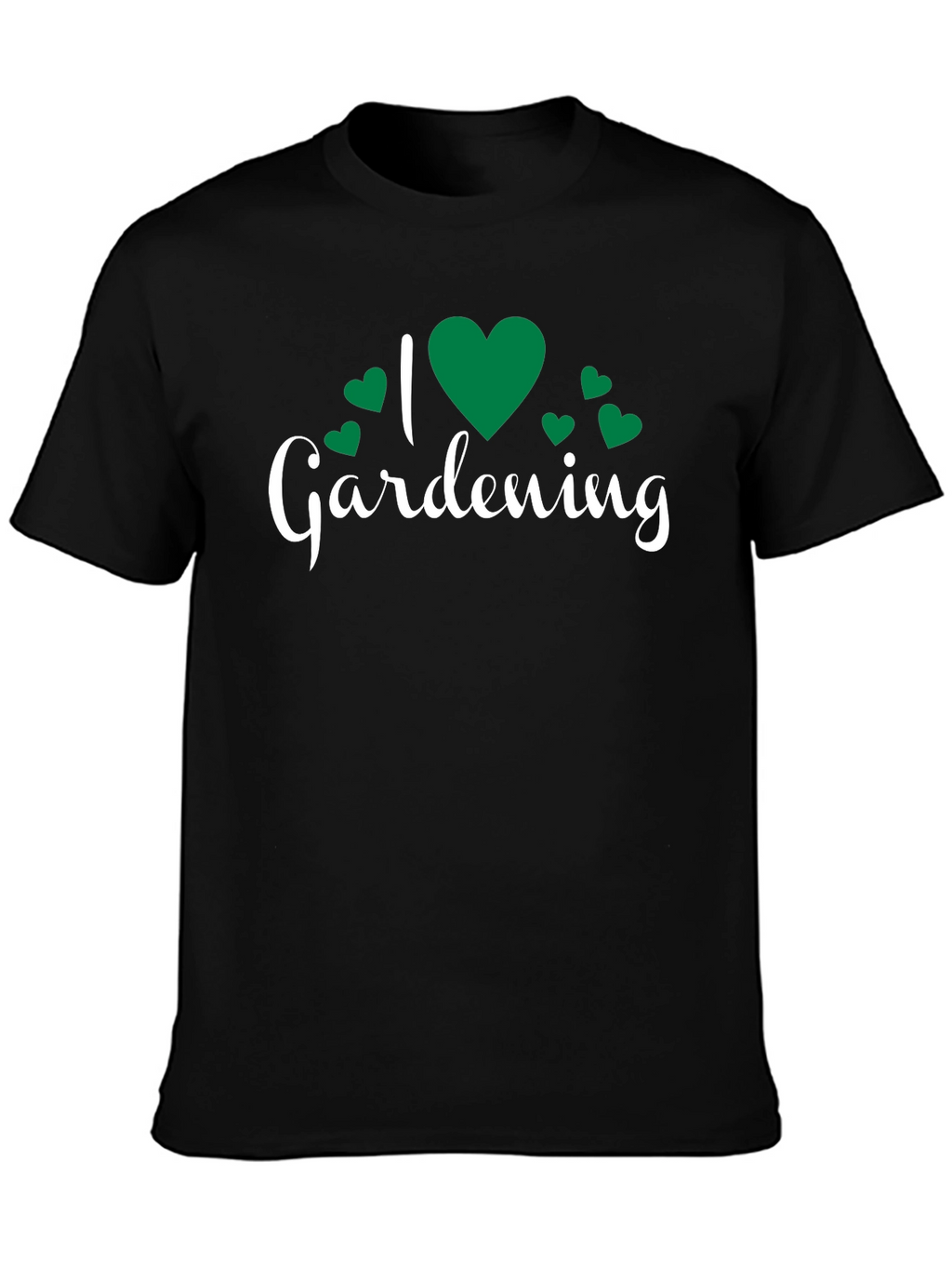 I Love Gardening T-Shirt - Black Cotton Tee