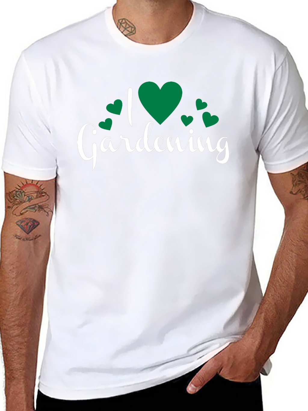 I Love Gardening T-Shirt - Black Cotton Tee
