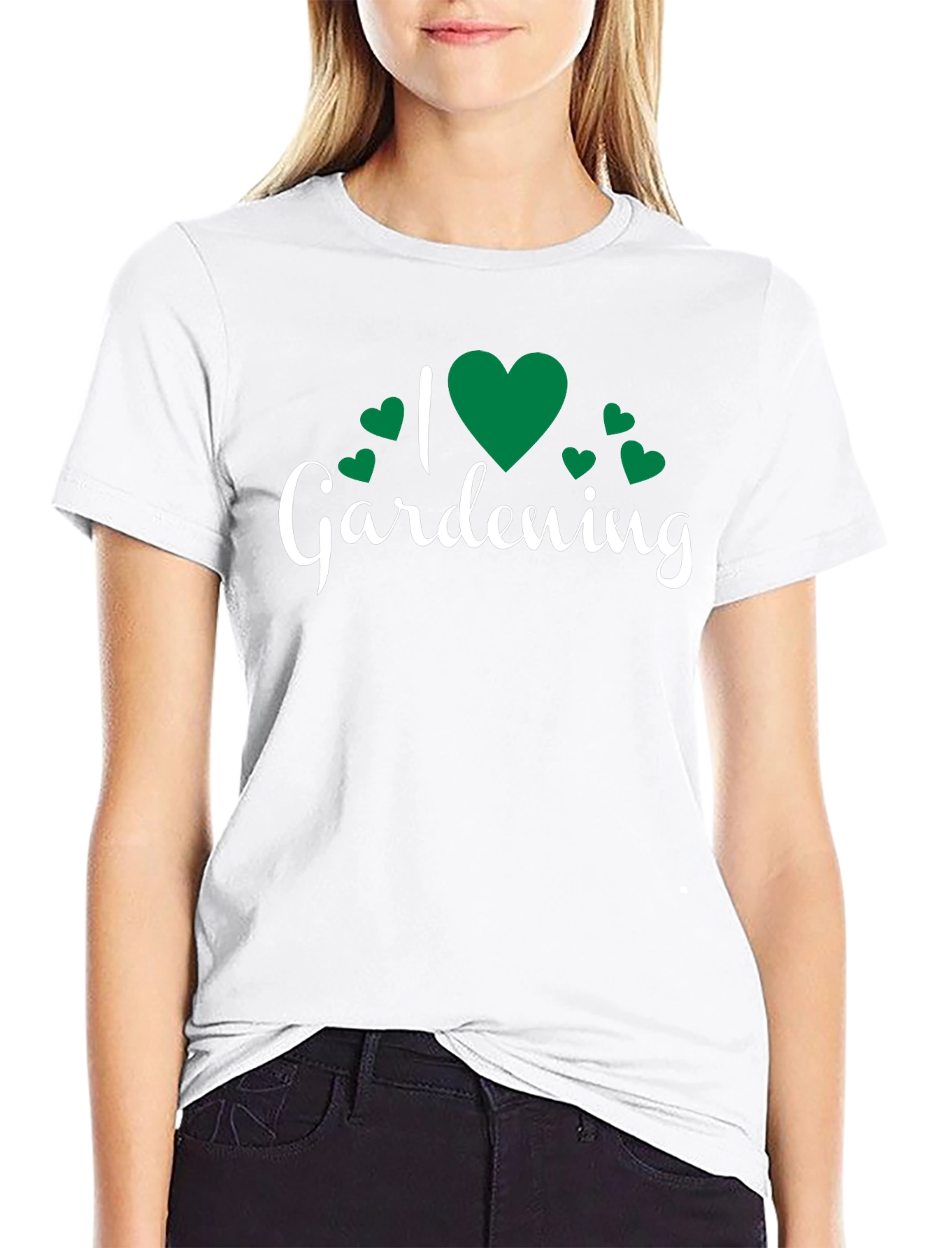 I Love Gardening T-Shirt - Black Cotton Tee