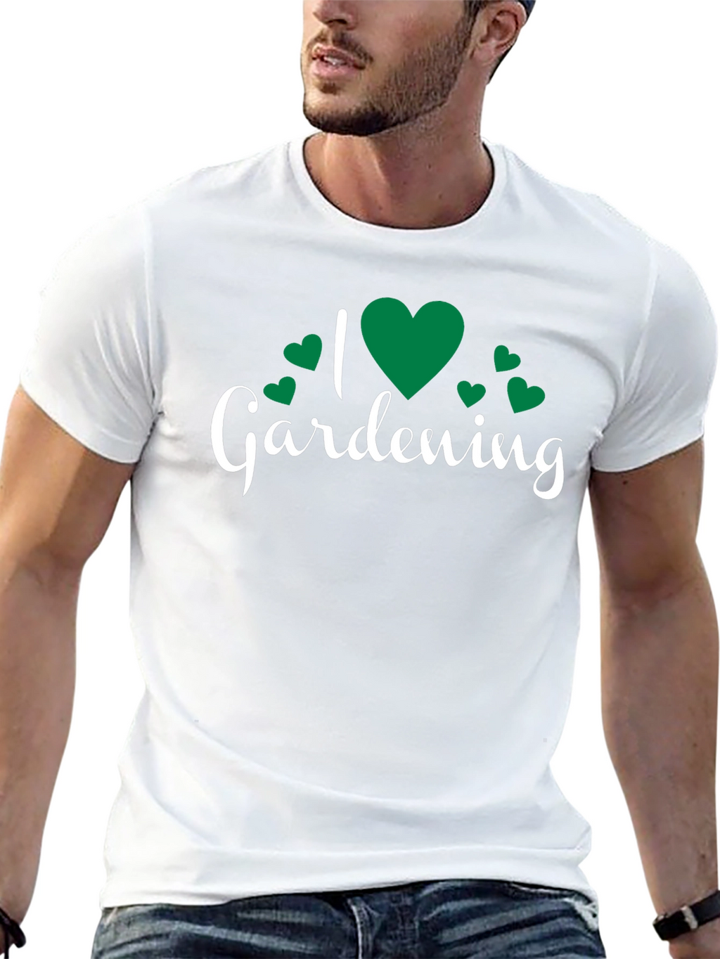 I Love Gardening T-Shirt - Black Cotton Tee