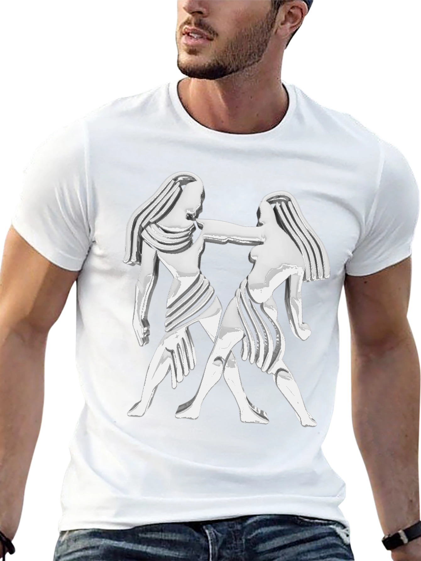Gemini Zodiac Black T-Shirt