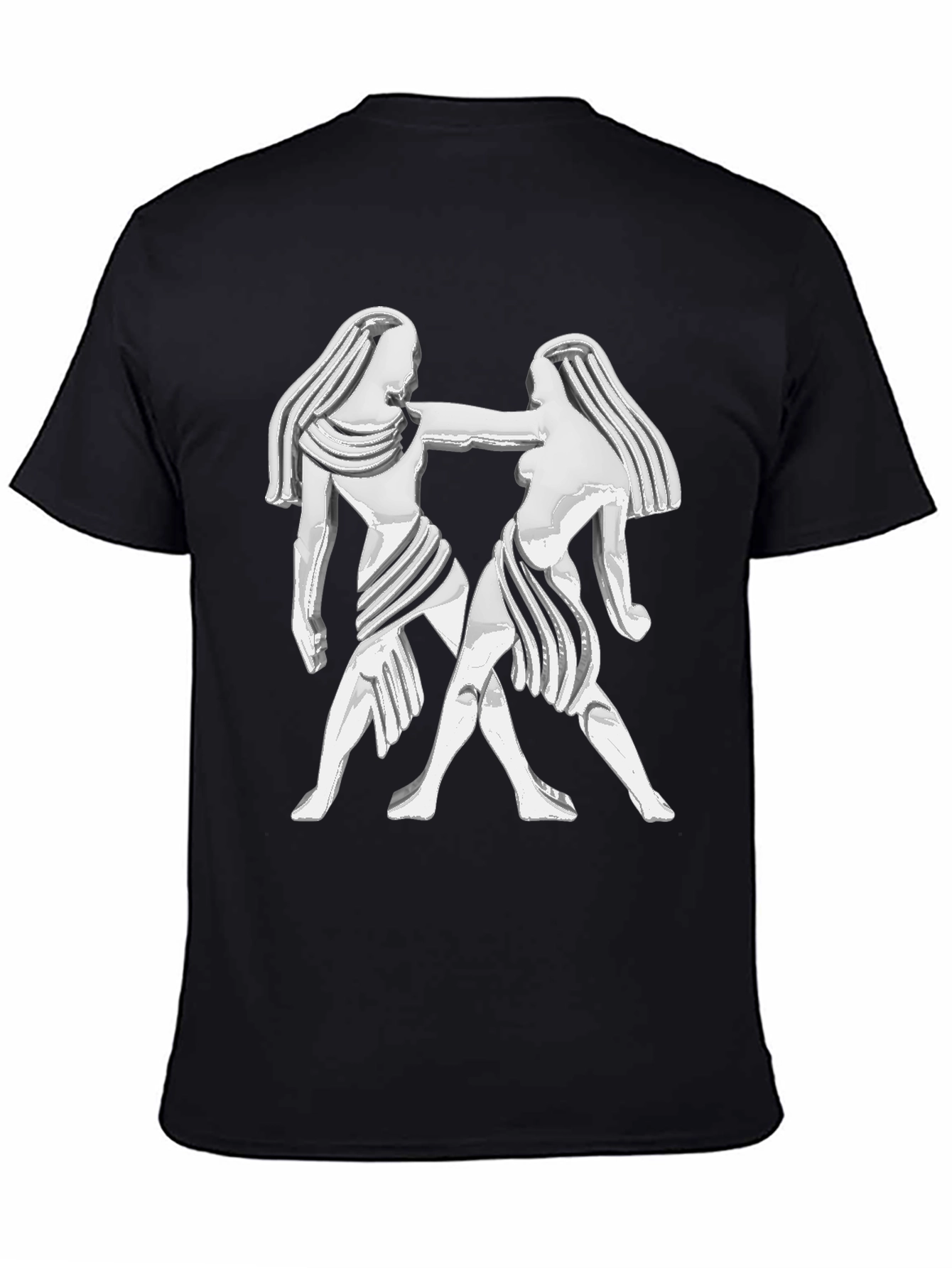 Gemini Zodiac Black T-Shirt
