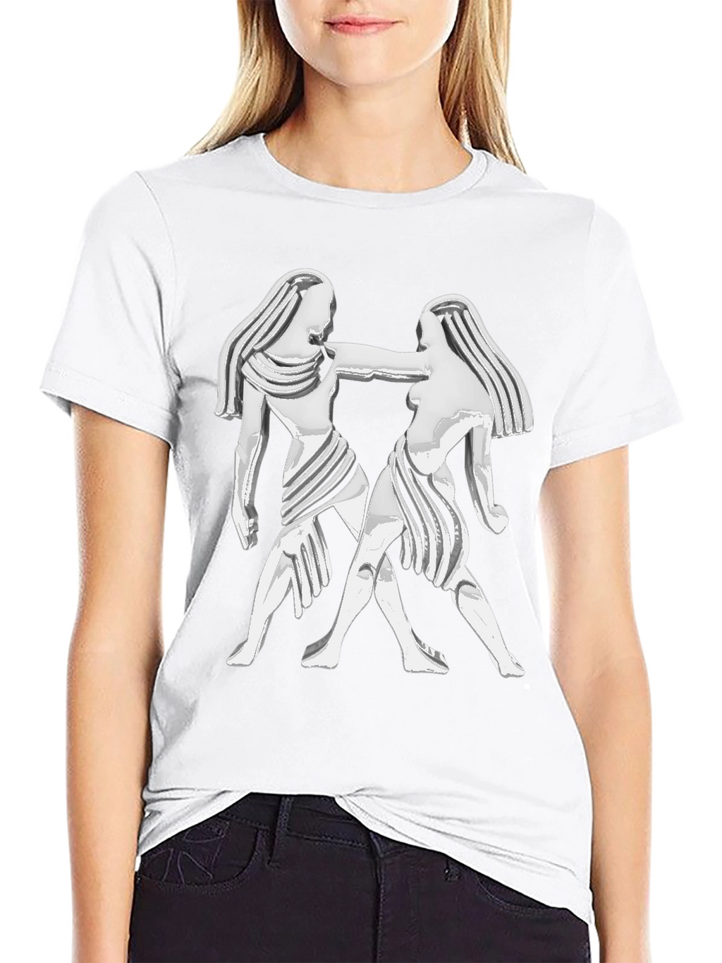 Gemini Zodiac Black T-Shirt