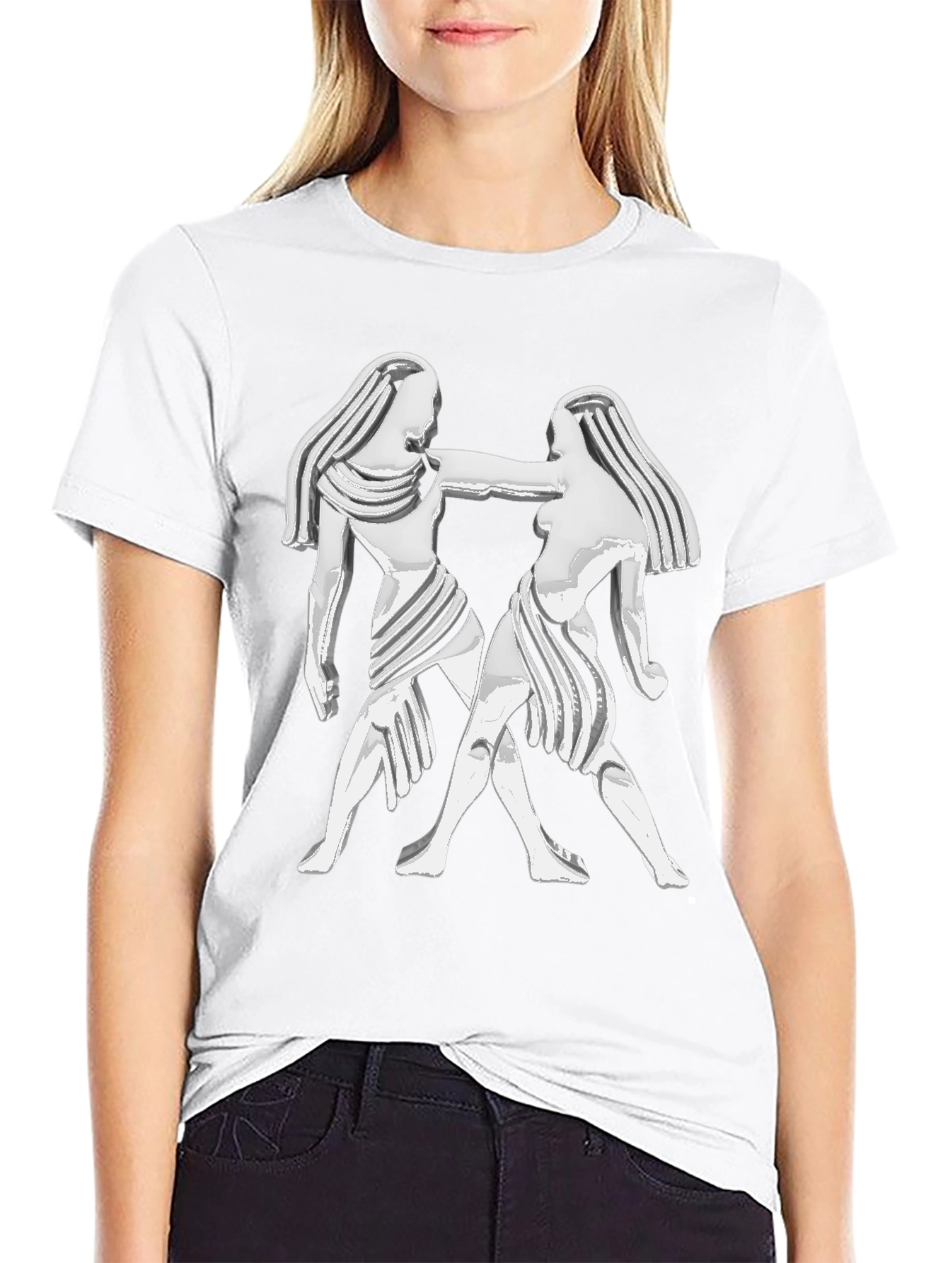 Gemini Zodiac Black T-Shirt