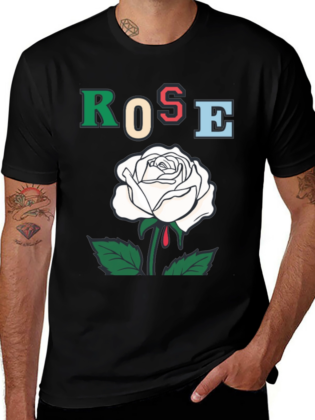 Rose Graphic T-Shirt - Bold Artistic Design