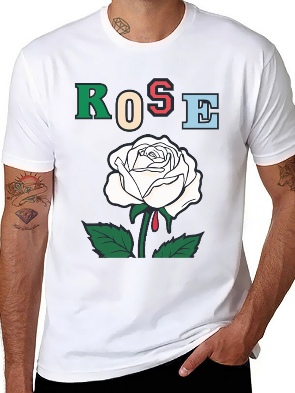 Rose Graphic T-Shirt - Bold Artistic Design