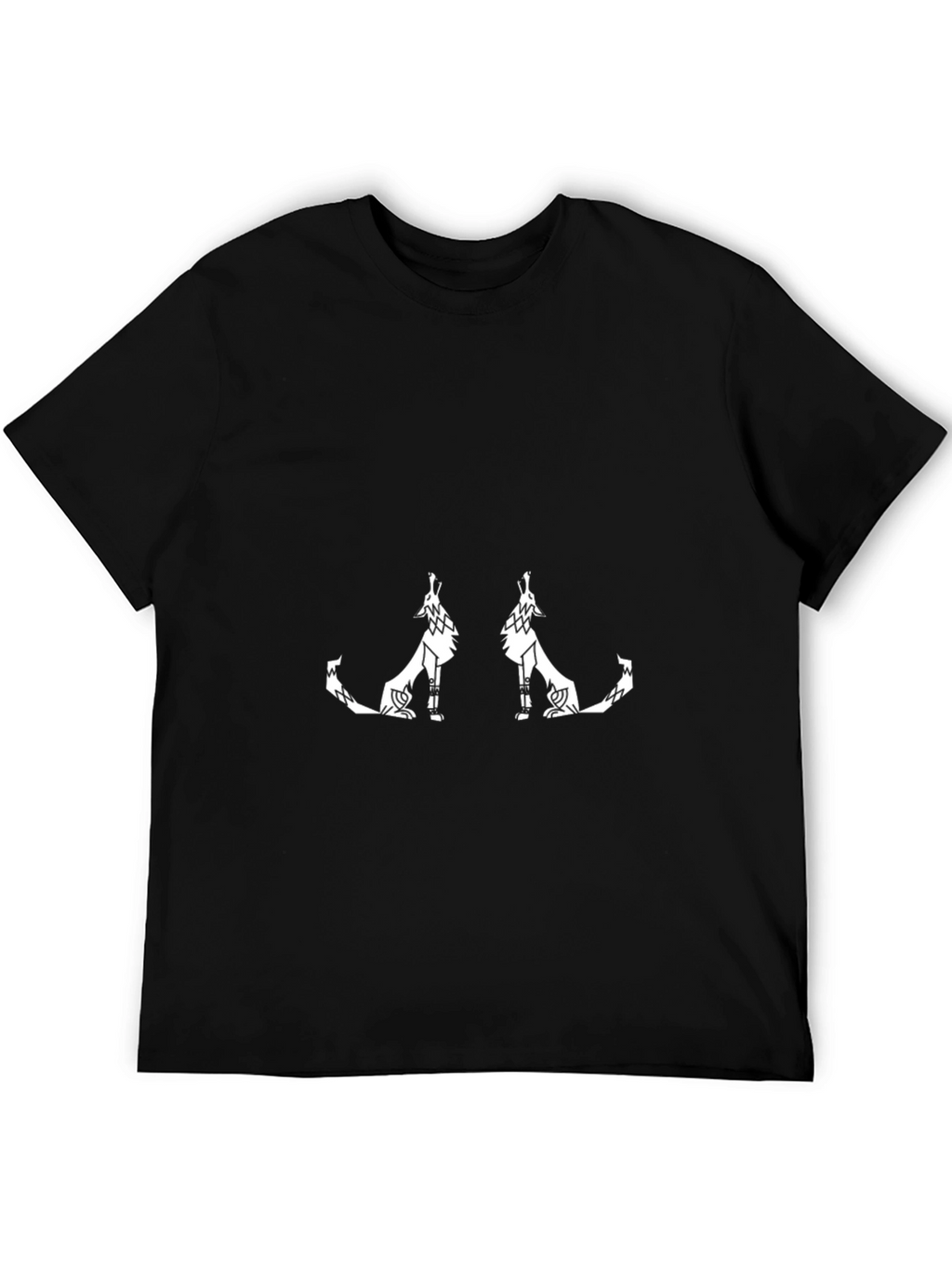 Howling Wolves Graphic Black T-Shirt