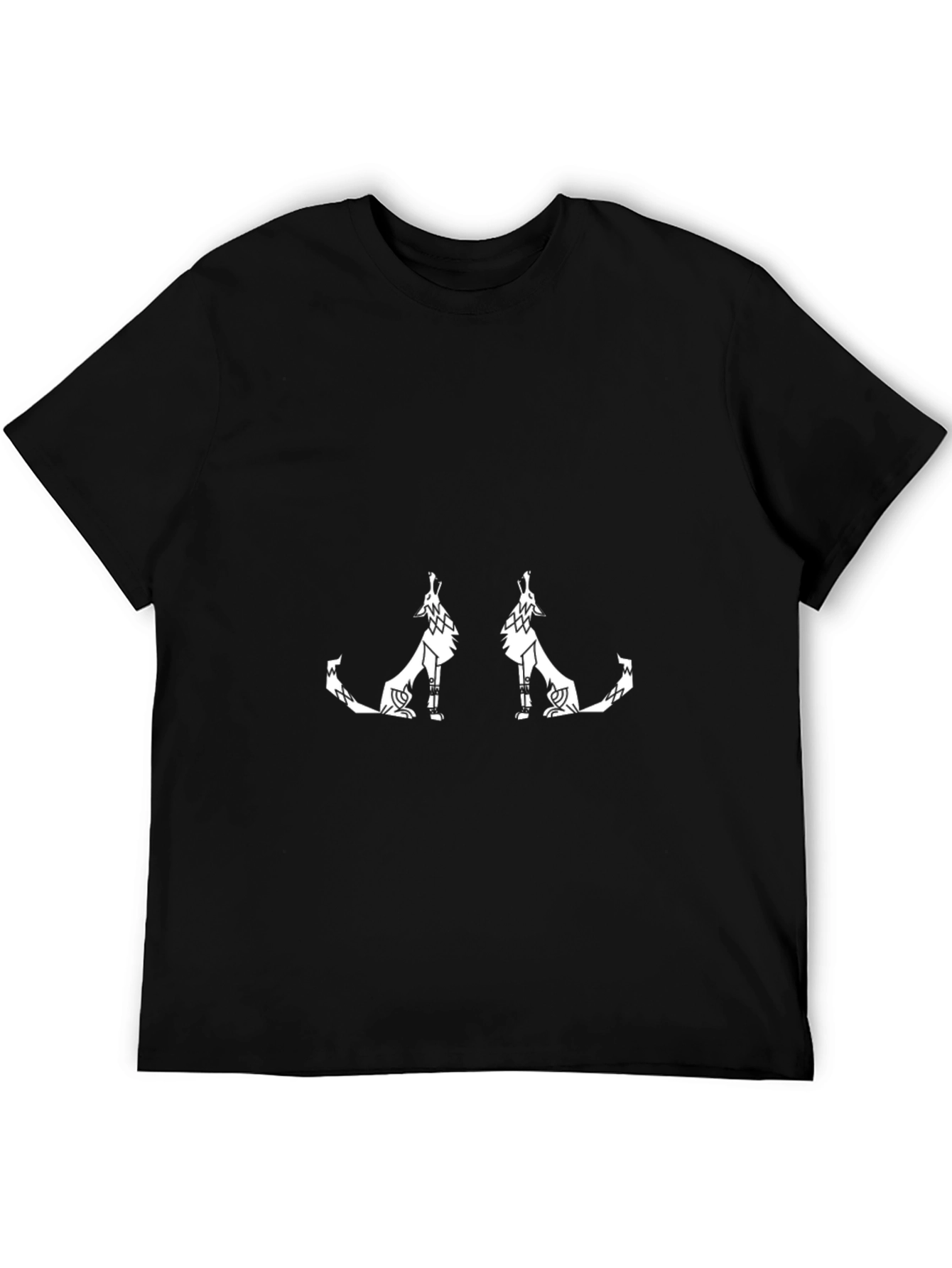 Howling Wolves Graphic Black T-Shirt