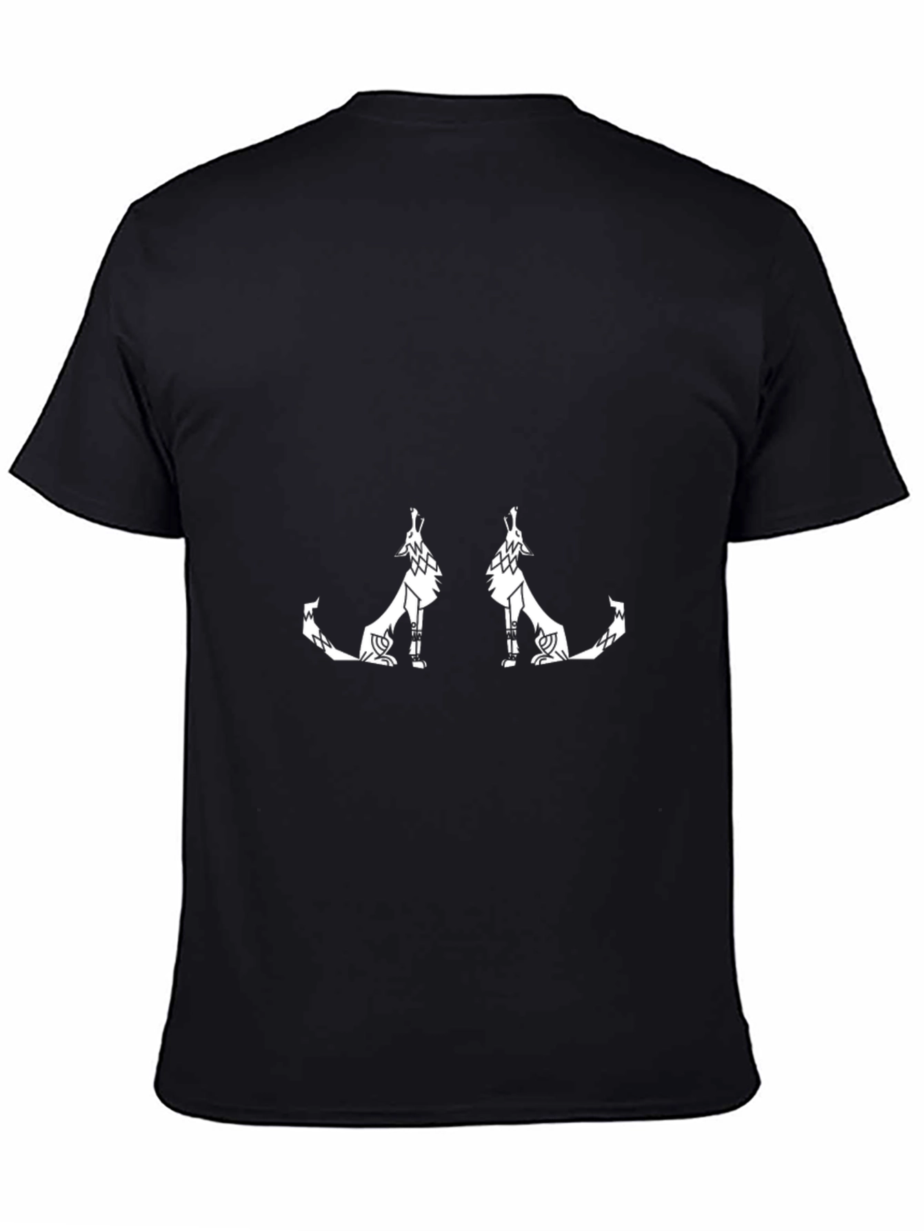 Howling Wolves Graphic Black T-Shirt