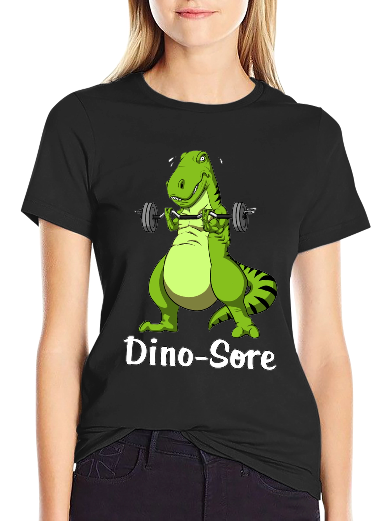 Dino-Sore T-Shirt: Funny Gym Dinosaur Workout Tee
