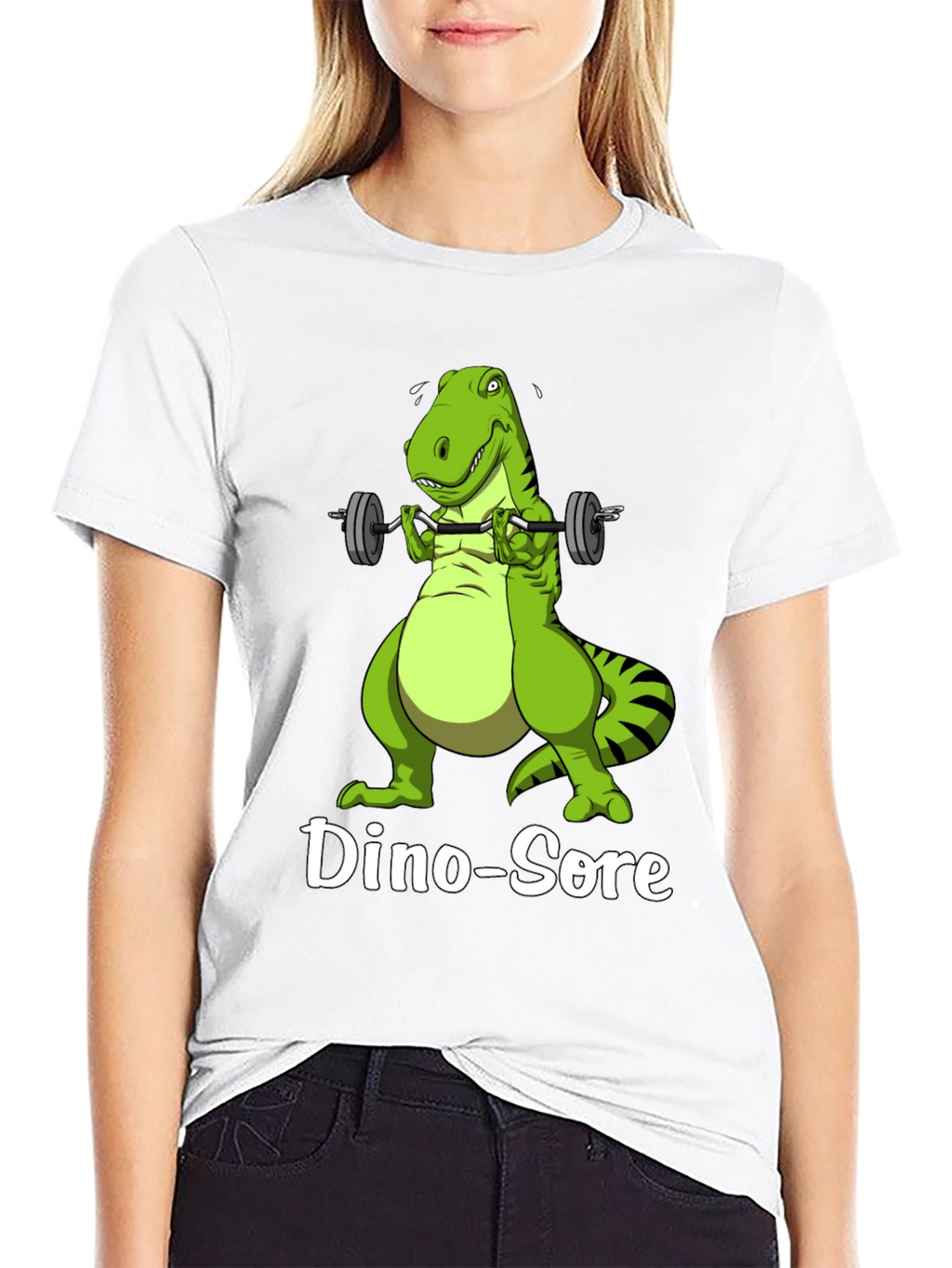 Dino-Sore T-Shirt: Funny Gym Dinosaur Workout Tee