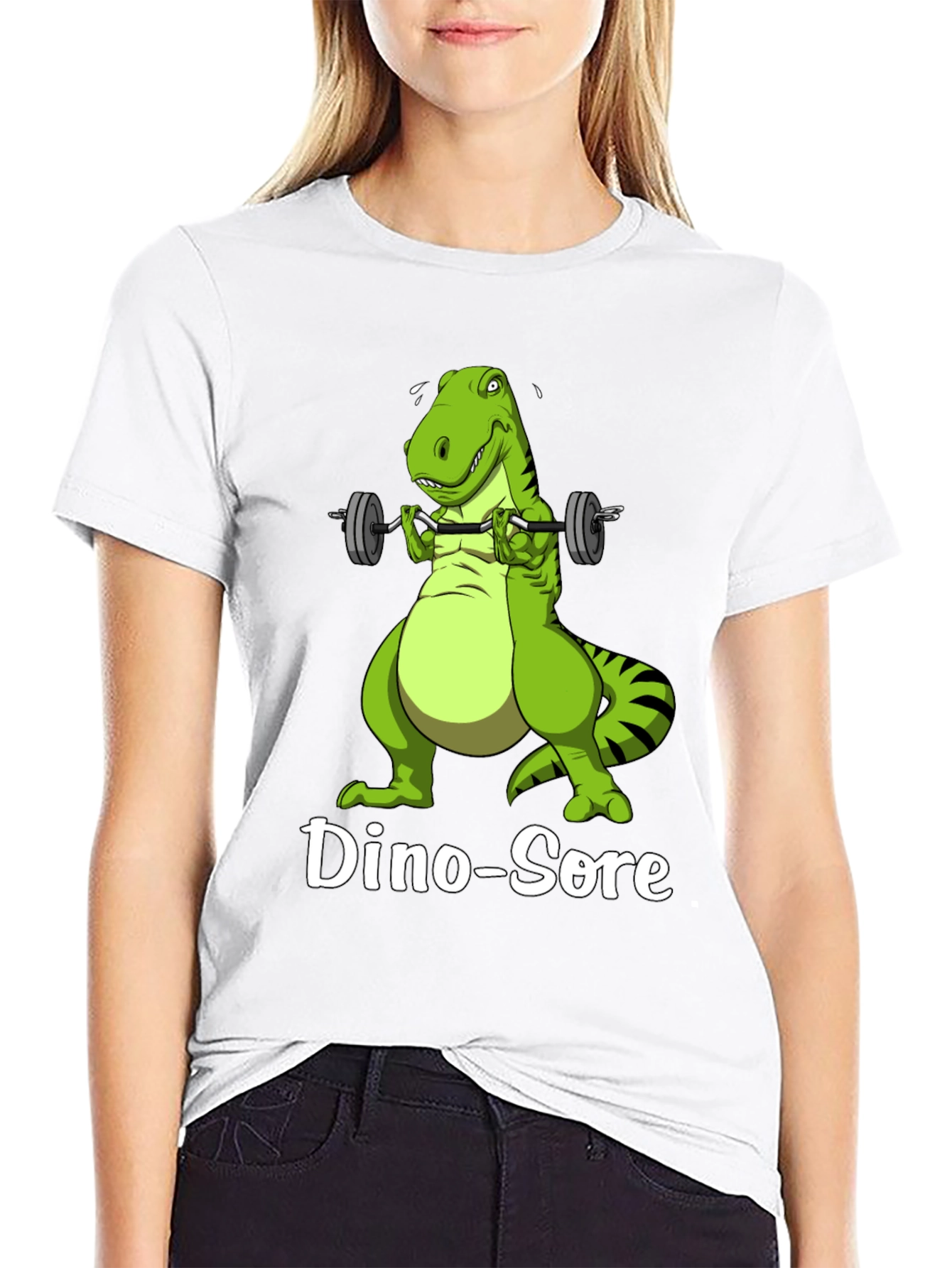 Dino-Sore T-Shirt: Funny Gym Dinosaur Workout Tee