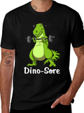 Dino-Sore T-Shirt: Funny Gym Dinosaur Workout Tee