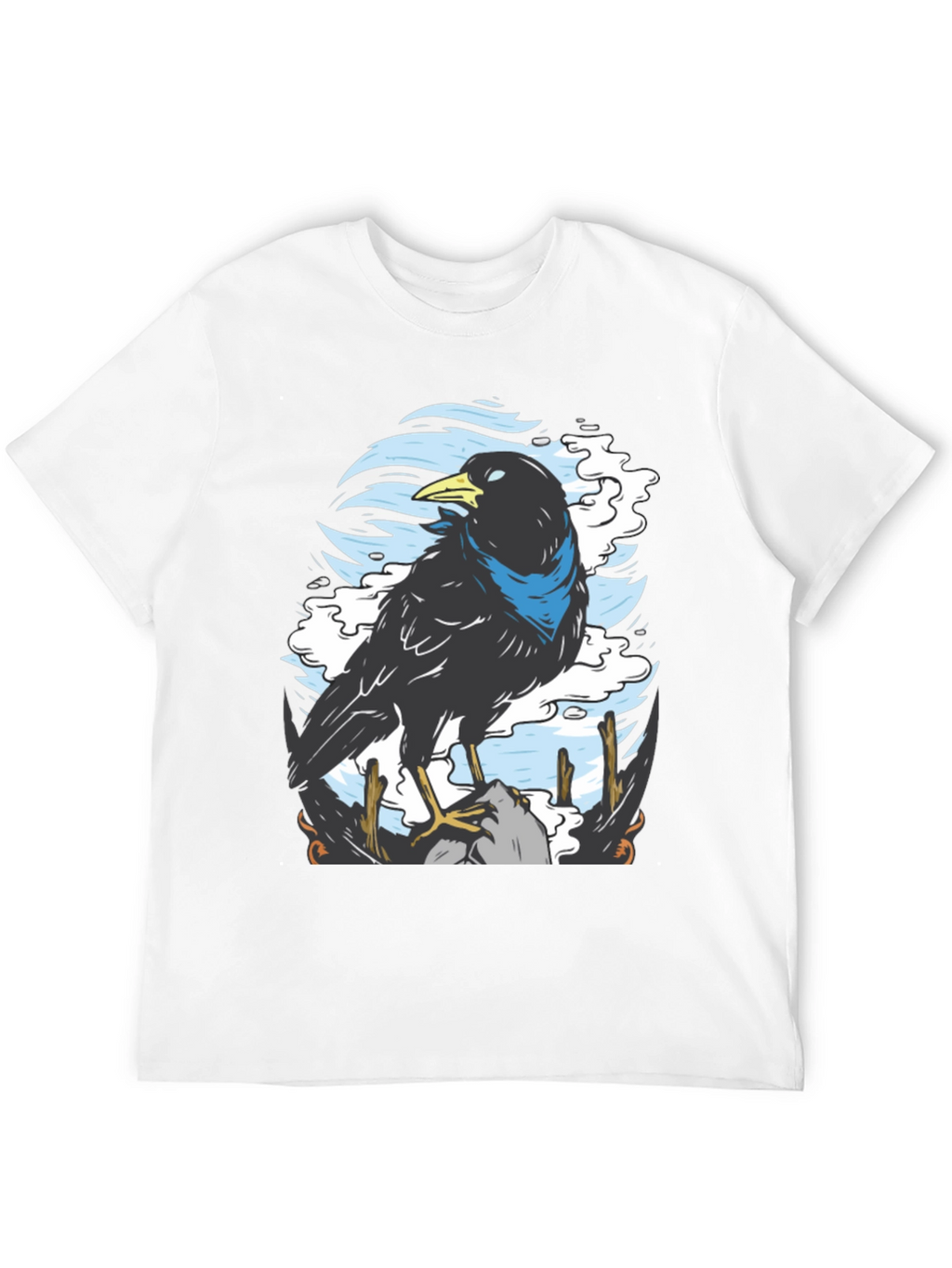 Raven Graphic T-Shirt - Unique Bird Design