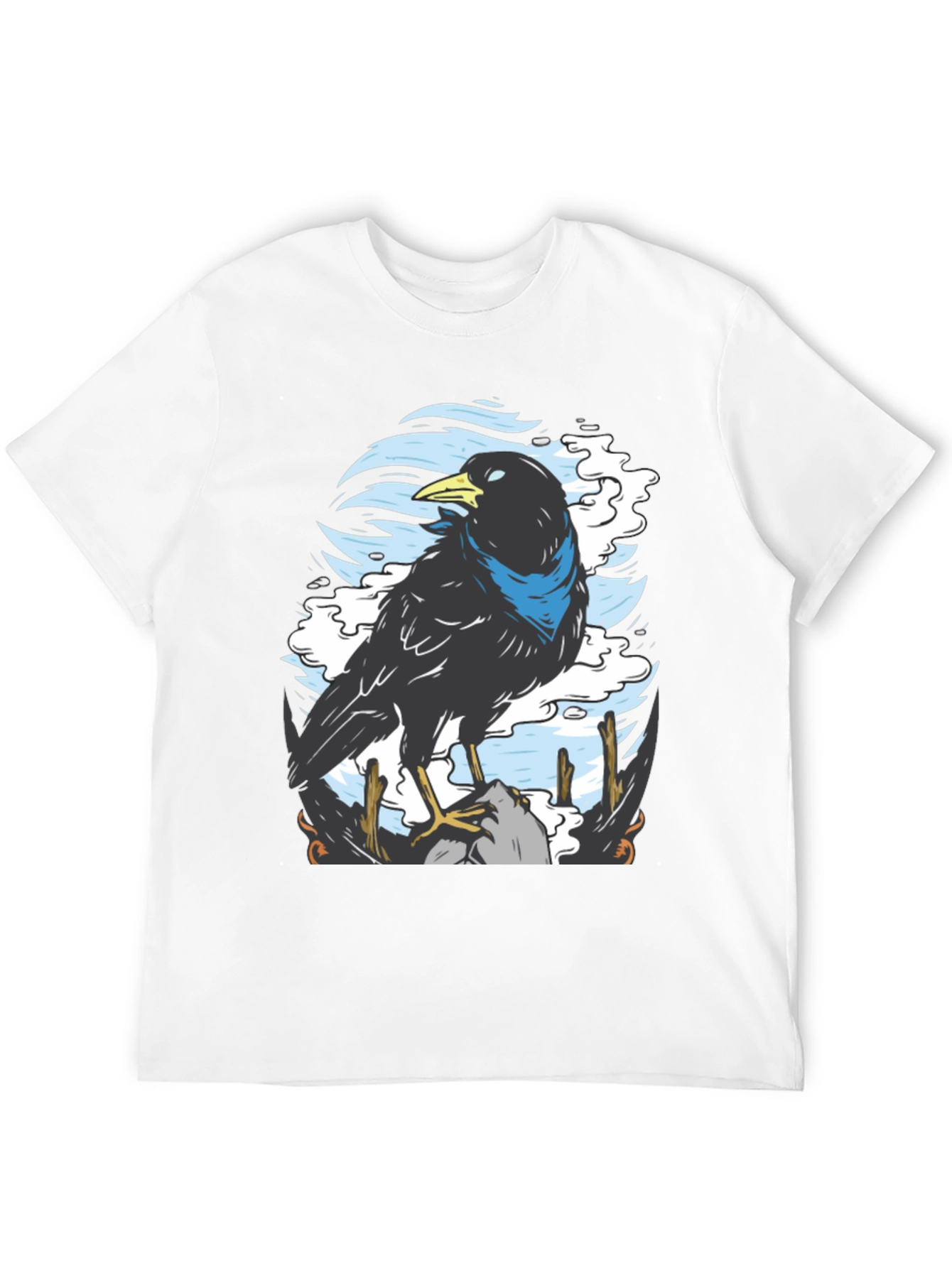 Raven Graphic T-Shirt - Unique Bird Design