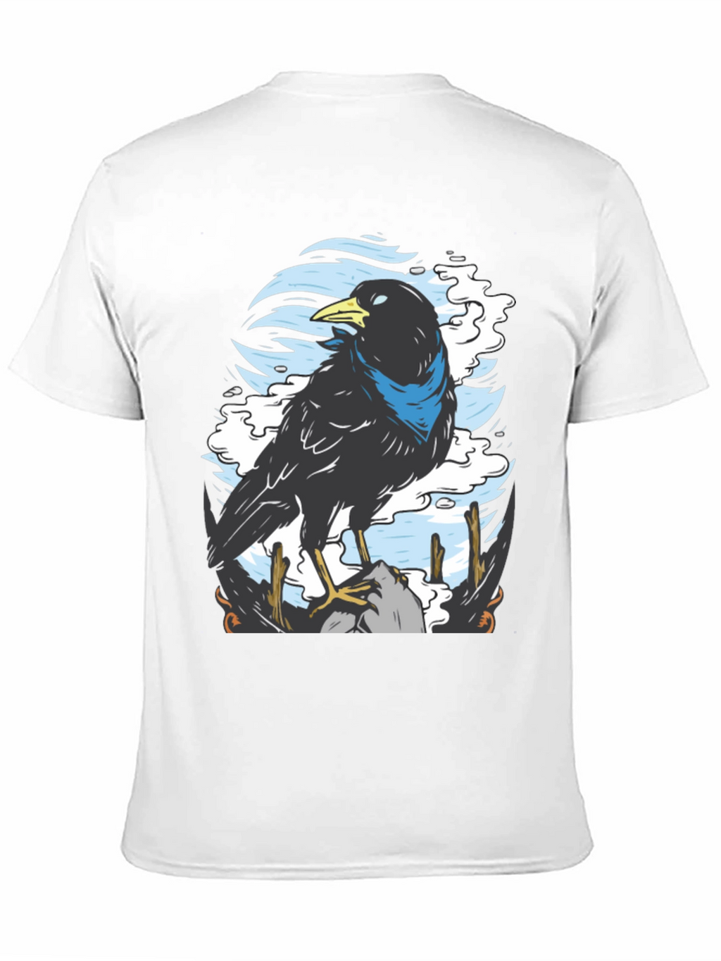 Raven Graphic T-Shirt - Unique Bird Design