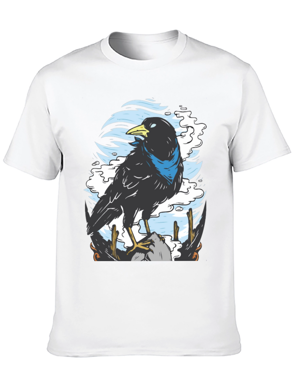 Raven Graphic T-Shirt - Unique Bird Design