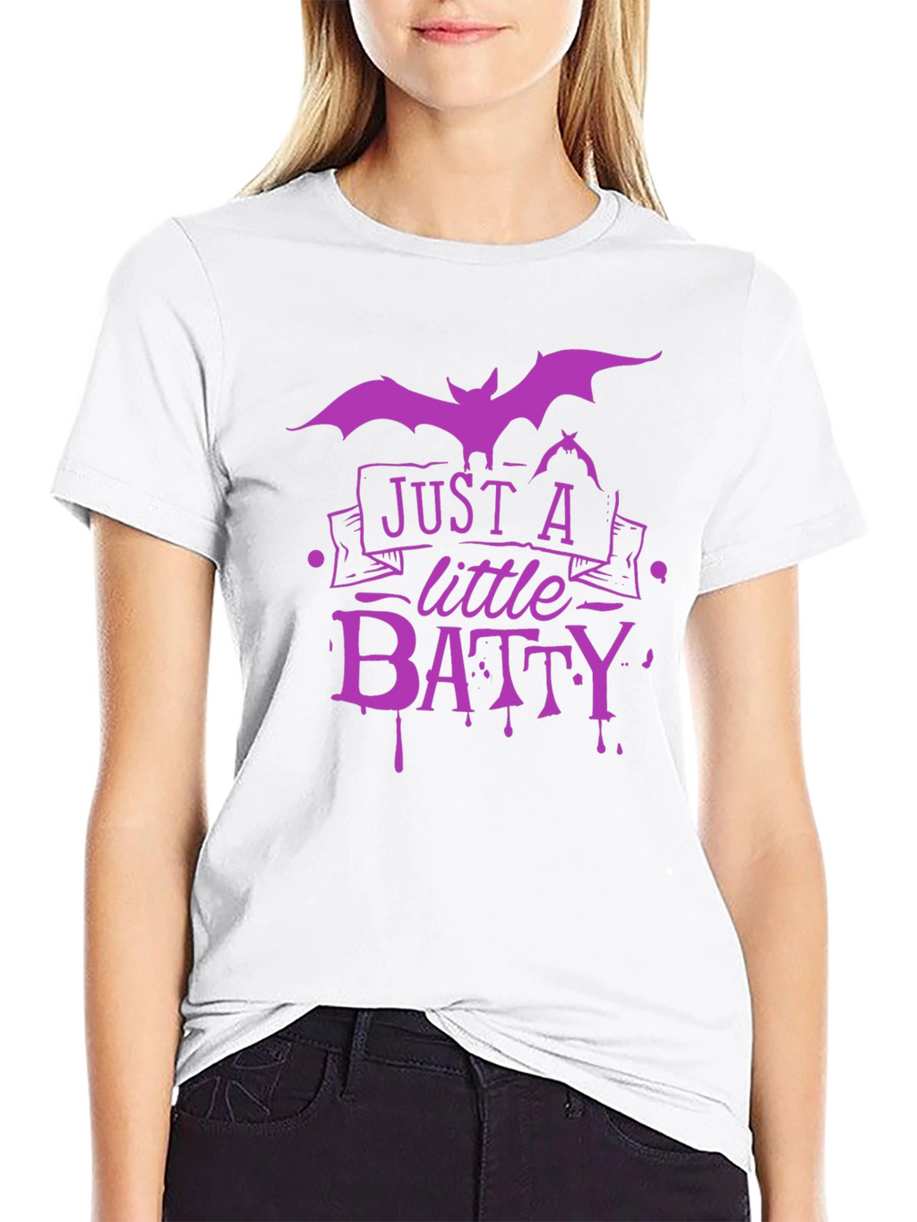 Just A Little Batty T-Shirt Halloween