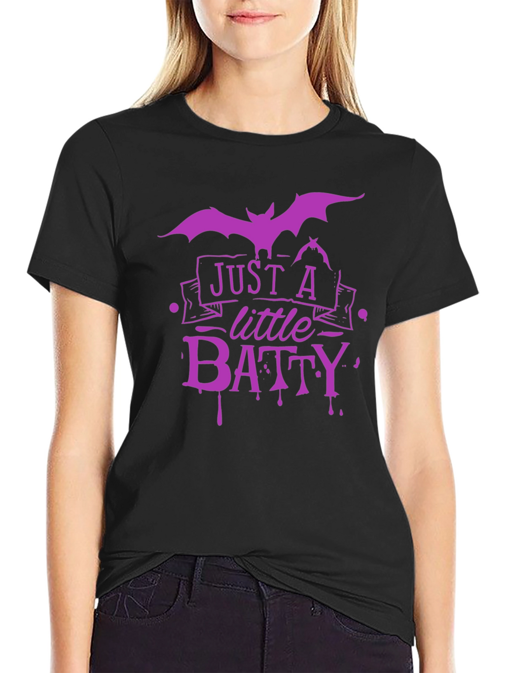 Just A Little Batty T-Shirt Halloween
