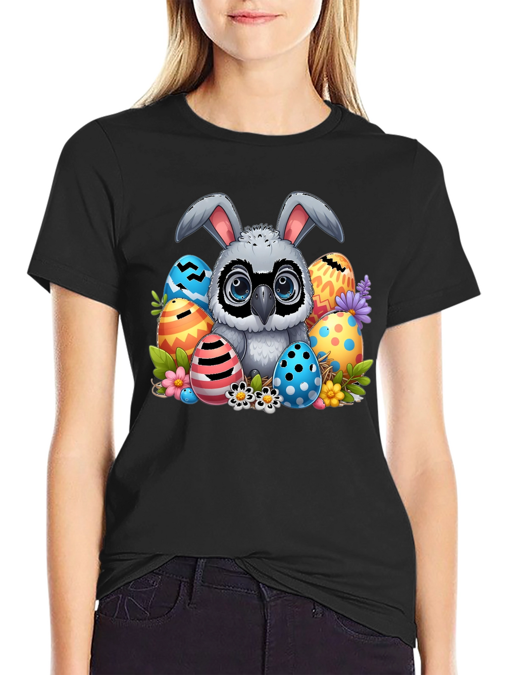 Easter Raccoon Bunny Ears T-Shirt
