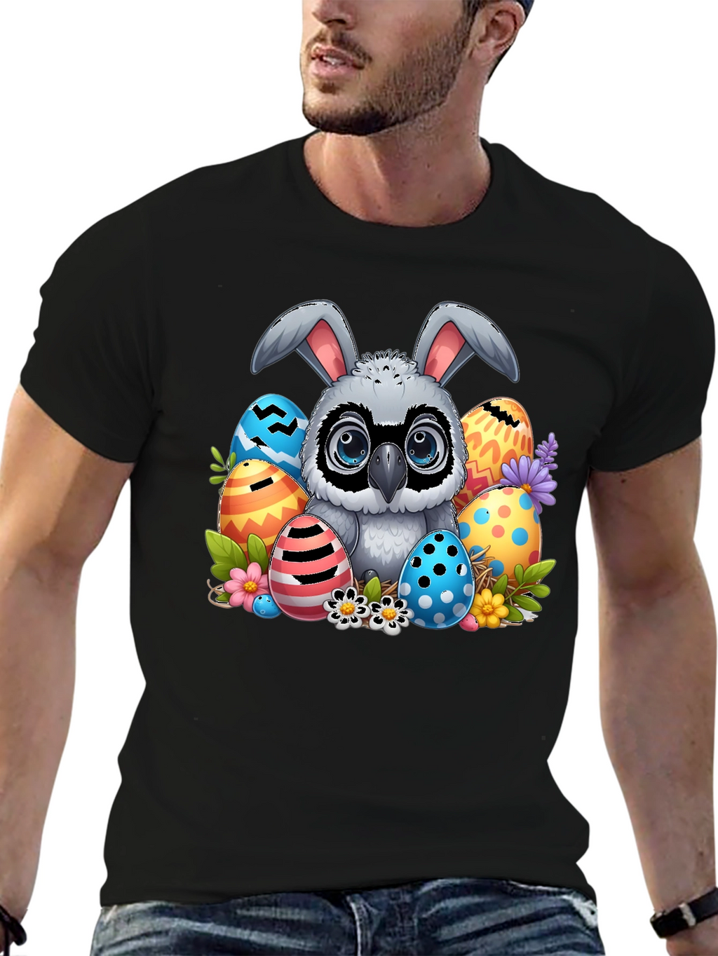 Easter Raccoon Bunny Ears T-Shirt