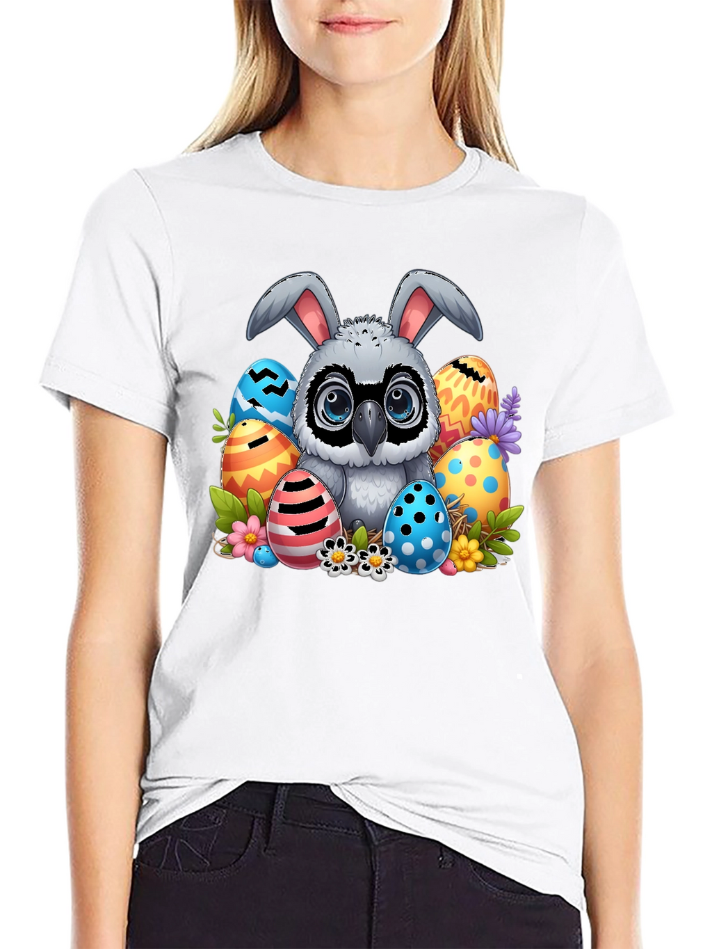 Easter Raccoon Bunny Ears T-Shirt