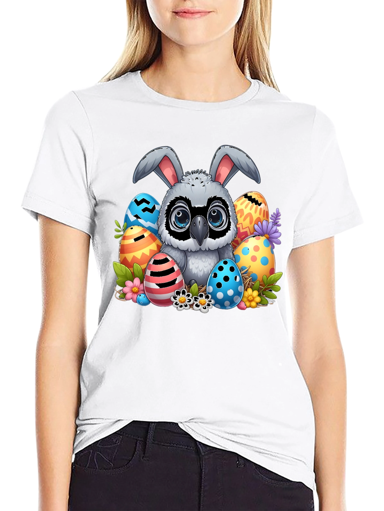 Easter Raccoon Bunny Ears T-Shirt