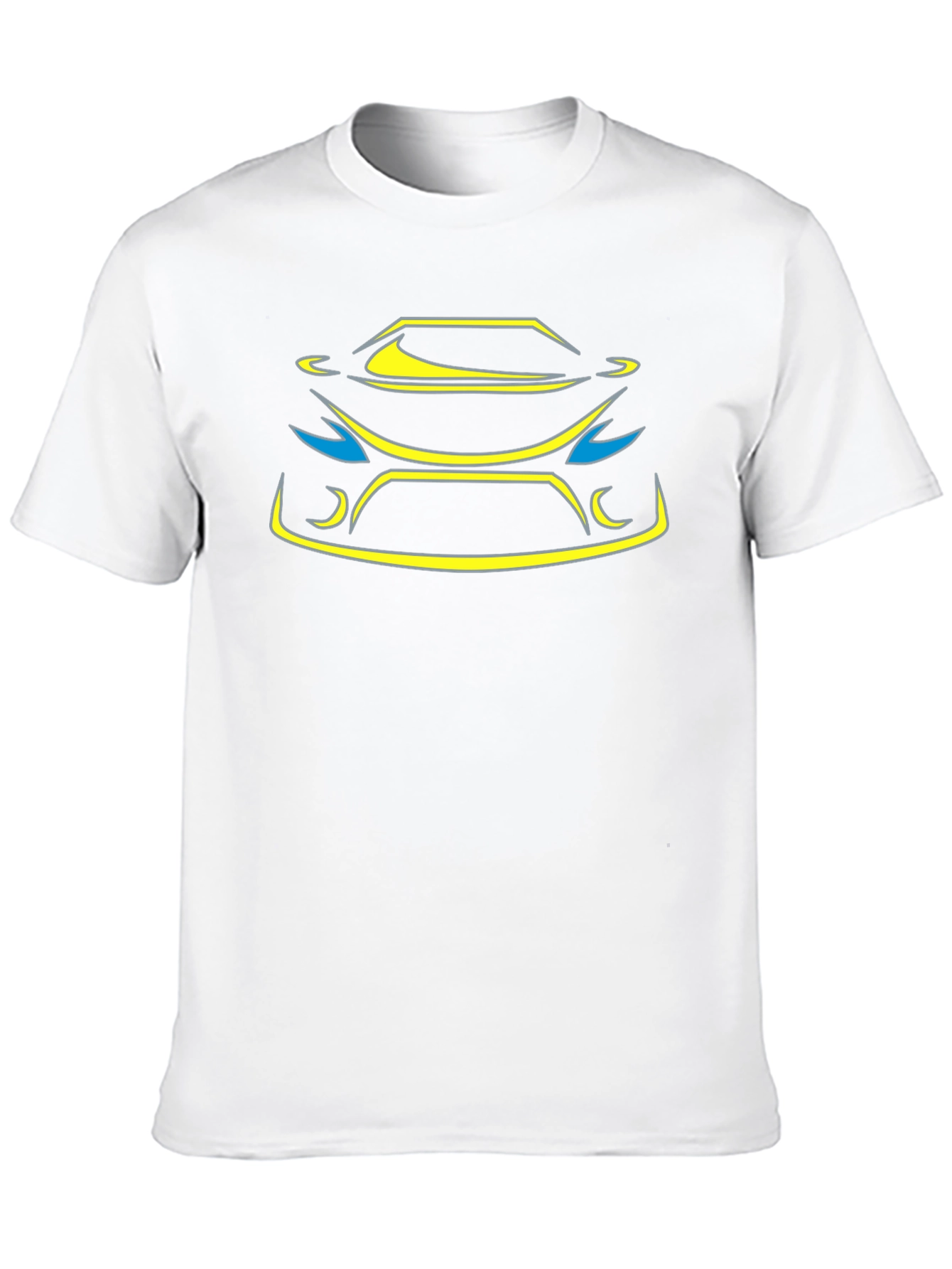 Sleek Car Outline Graphic Tee - Black