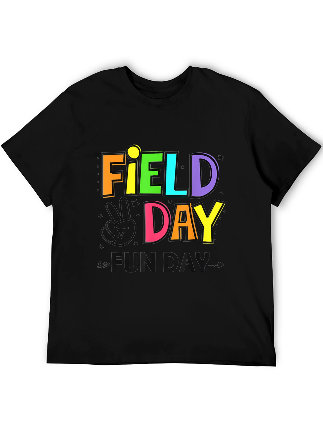 Field Day Fun Day Black T-Shirt