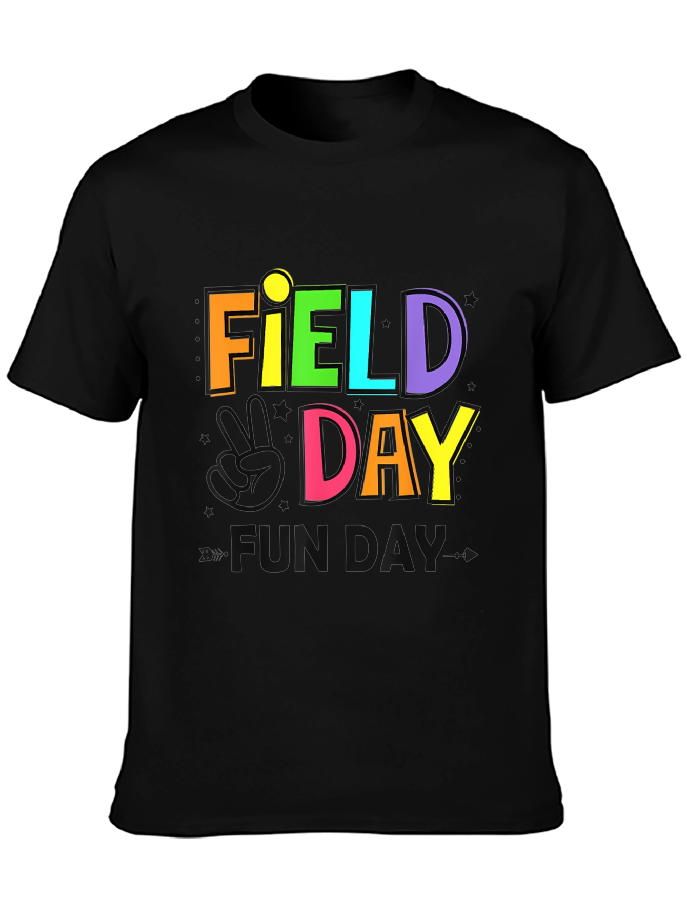 Field Day Fun Day Black T-Shirt