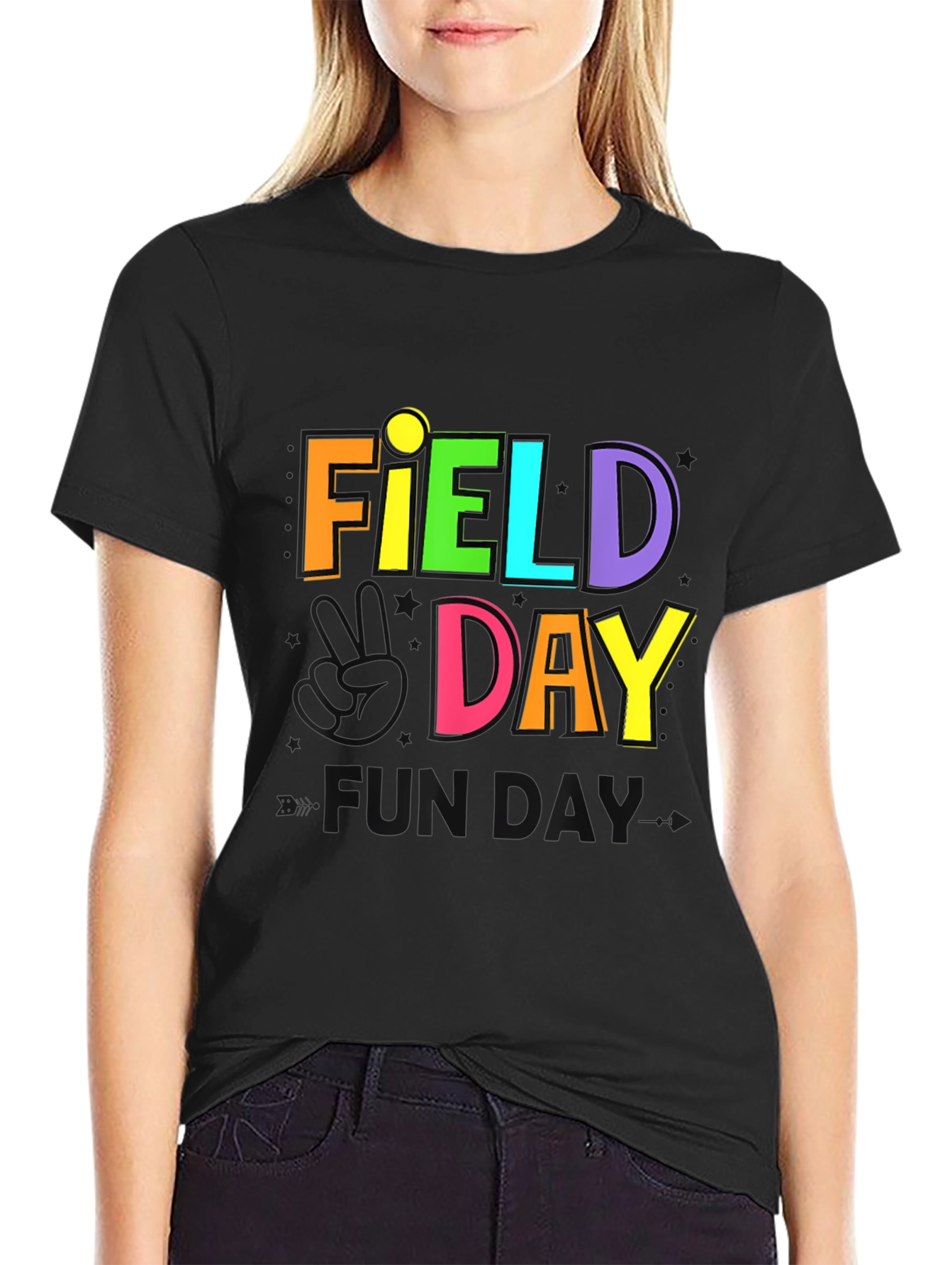 Field Day Fun Day Black T-Shirt